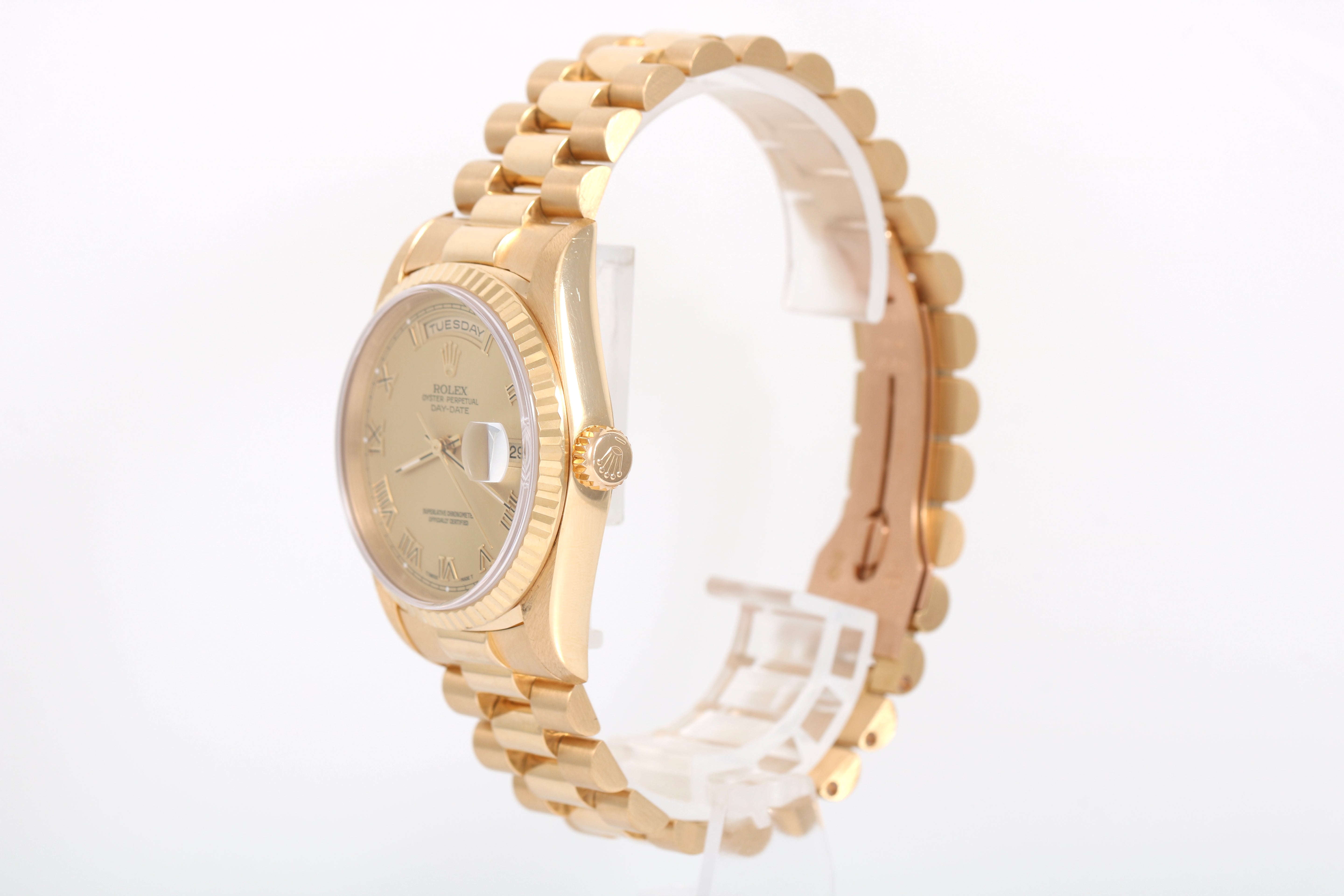 1995 Rolex Daydate 36mm - 18238 (Champagne Roman)