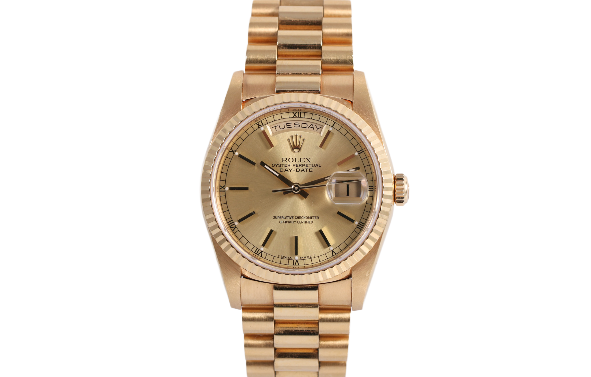 1990 Rolex Day-Date 36mm - 18238 (Champagne)