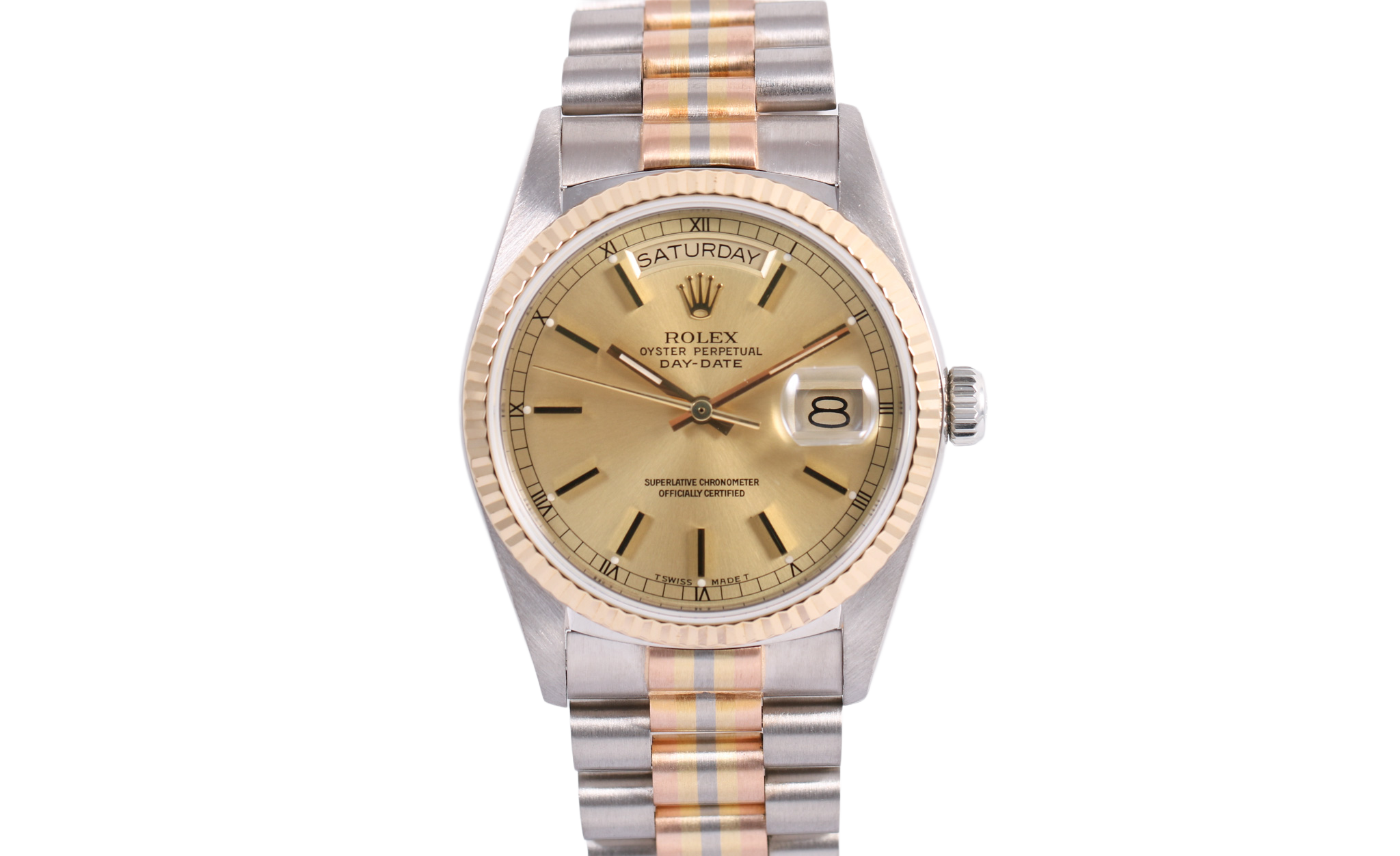 1986 Rolex Day-Date Tridor 36mm - 18039BIC (Champagne)