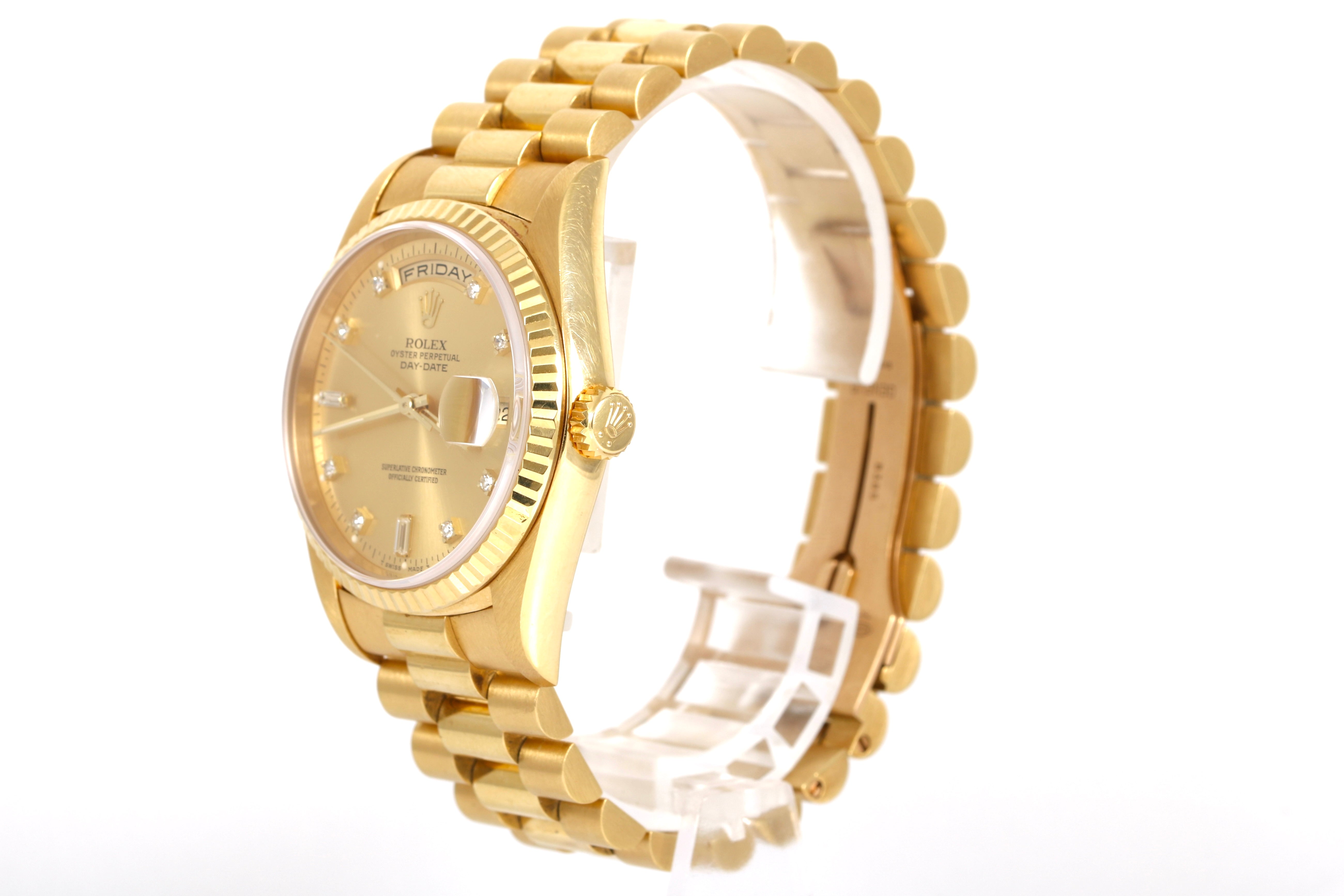 1990 Rolex Daydate 36mm - 18238 (Factory Diamond Dial)