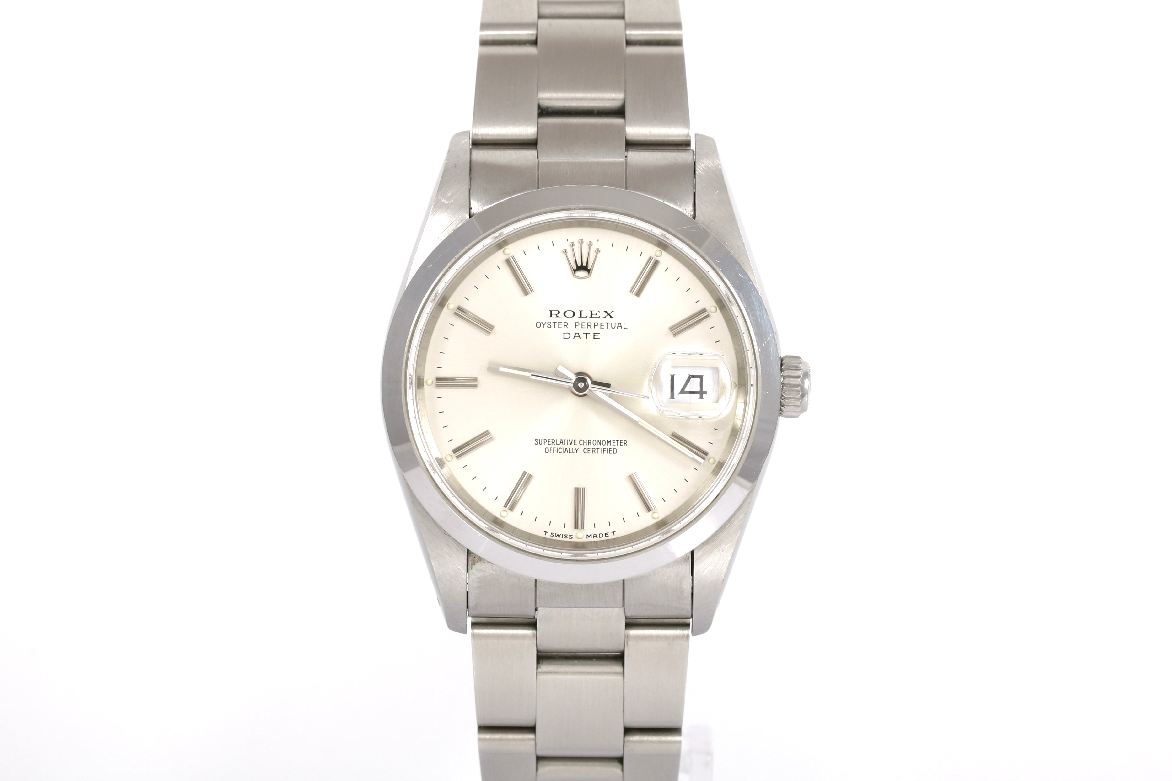 1990 Rolex Oyster Perpetual Date 34mm - 15200 (Silver)