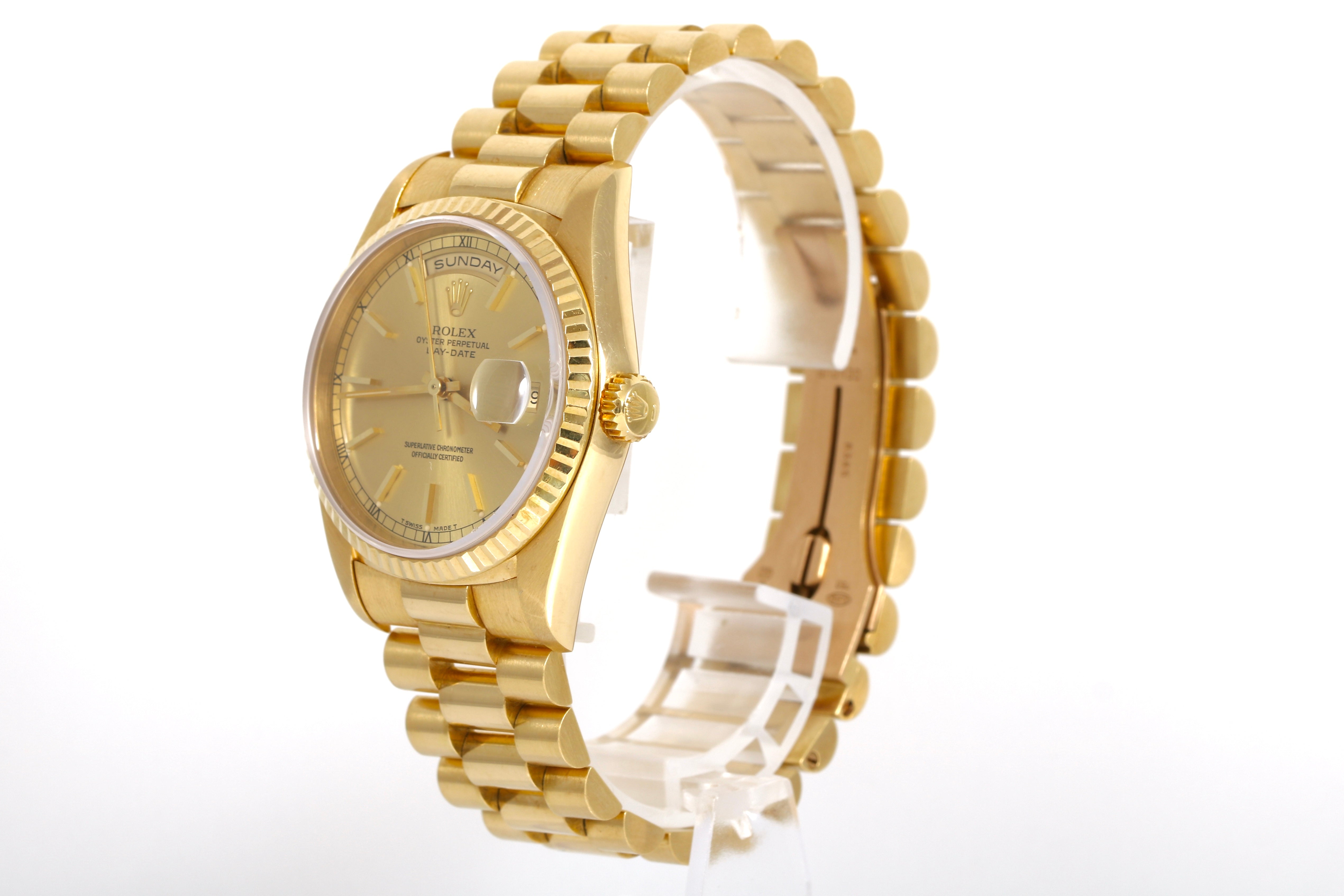 1990 Rolex Daydate 36mm - 18238 (Champagne)