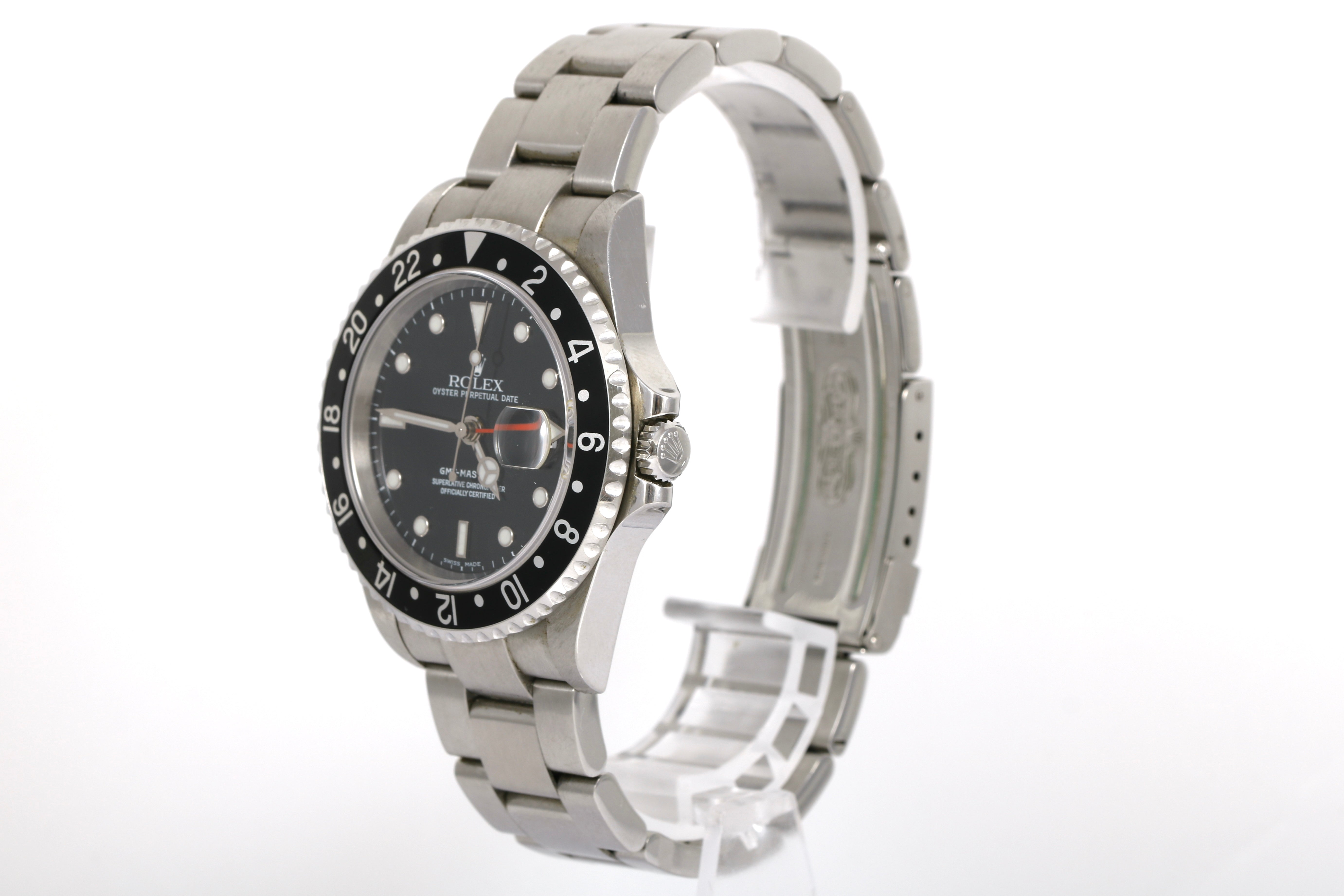 2004 Rolex GMT-MASTER II No Holes Case - 16710 (Black)