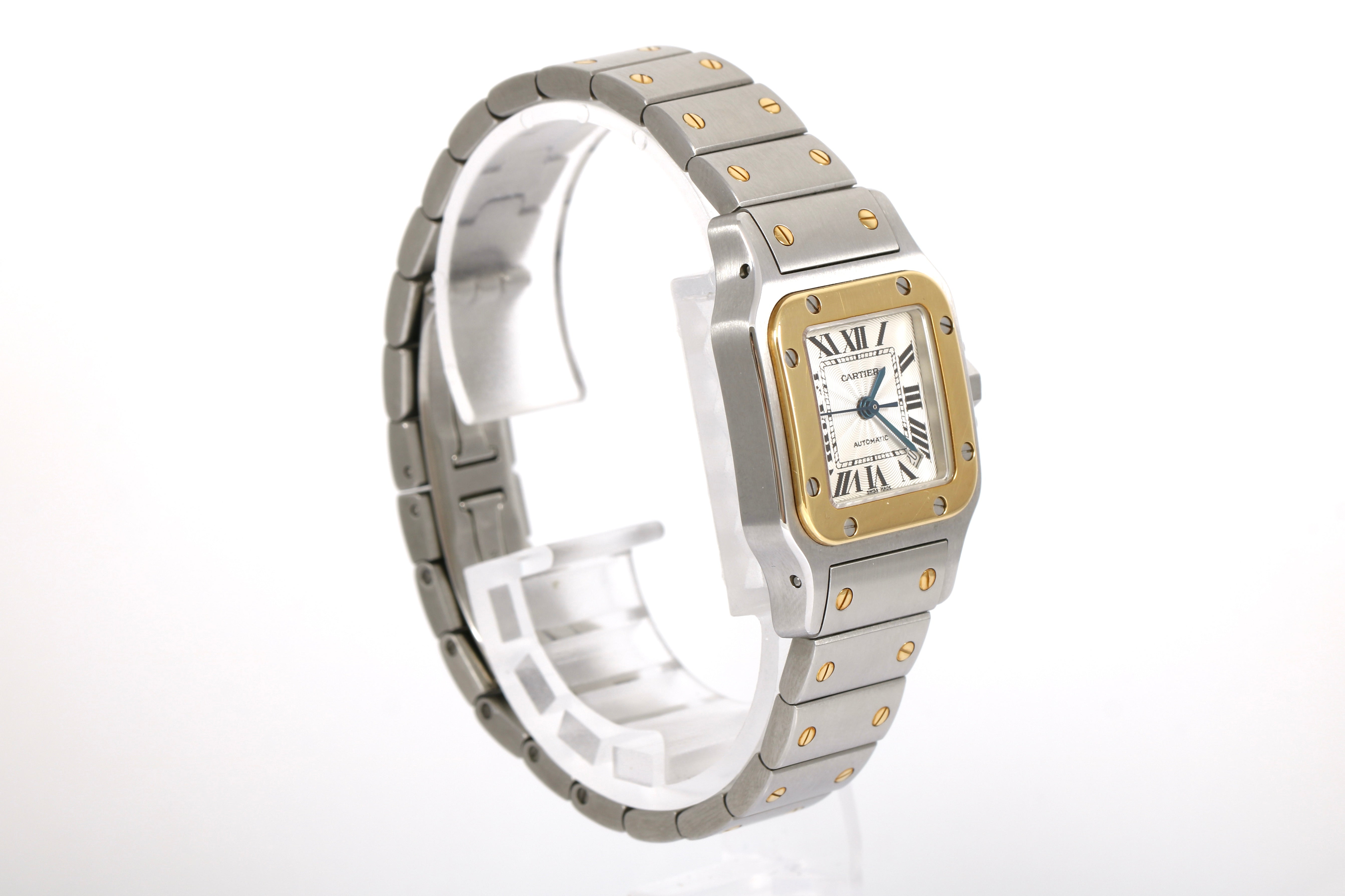 1990's Cartier Santos Galbee 18kt Yellow Gold & Steel Automatic 2423