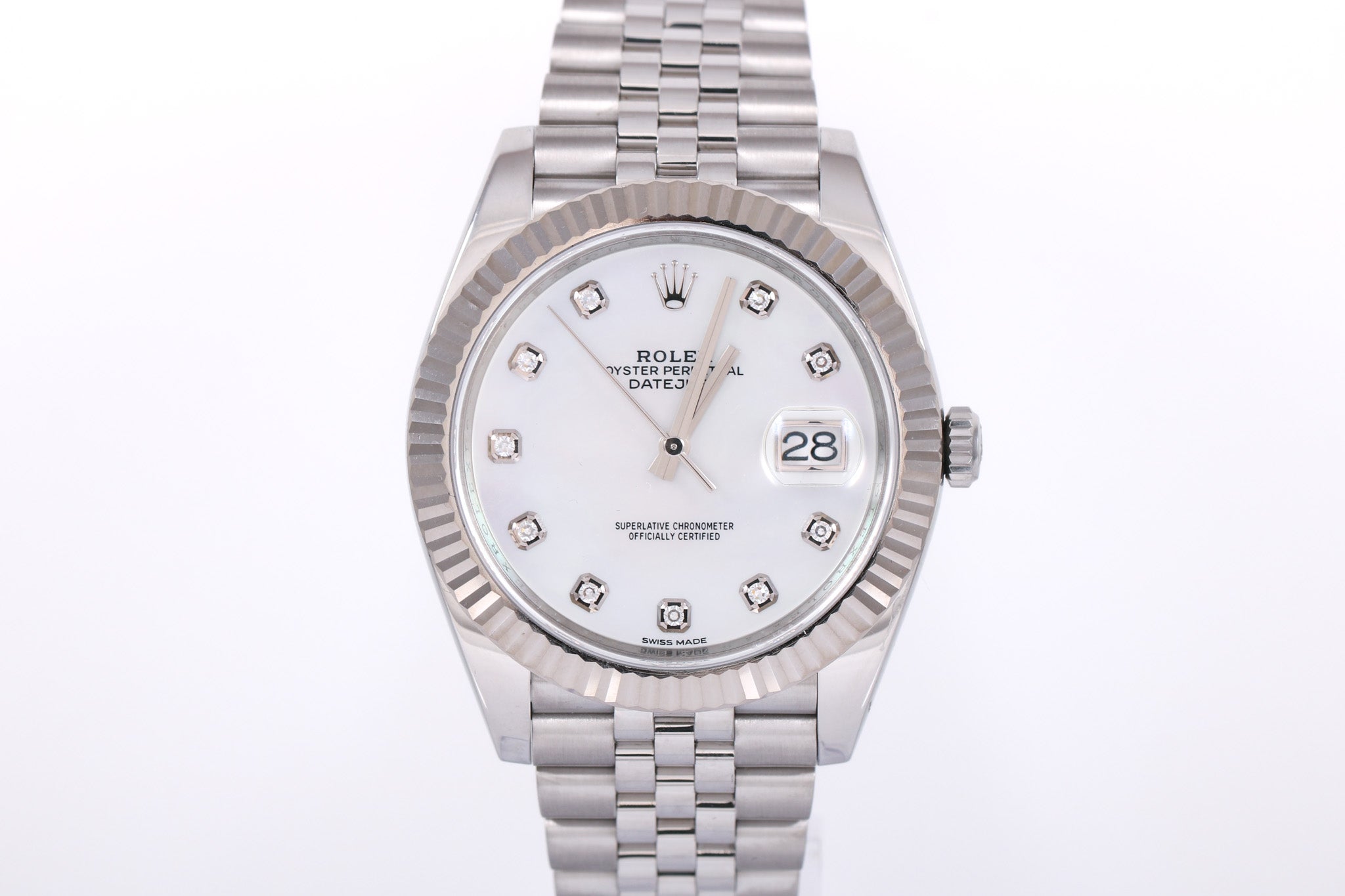 2017 Rolex Datejust 36mm - 126334NG (White MOP)