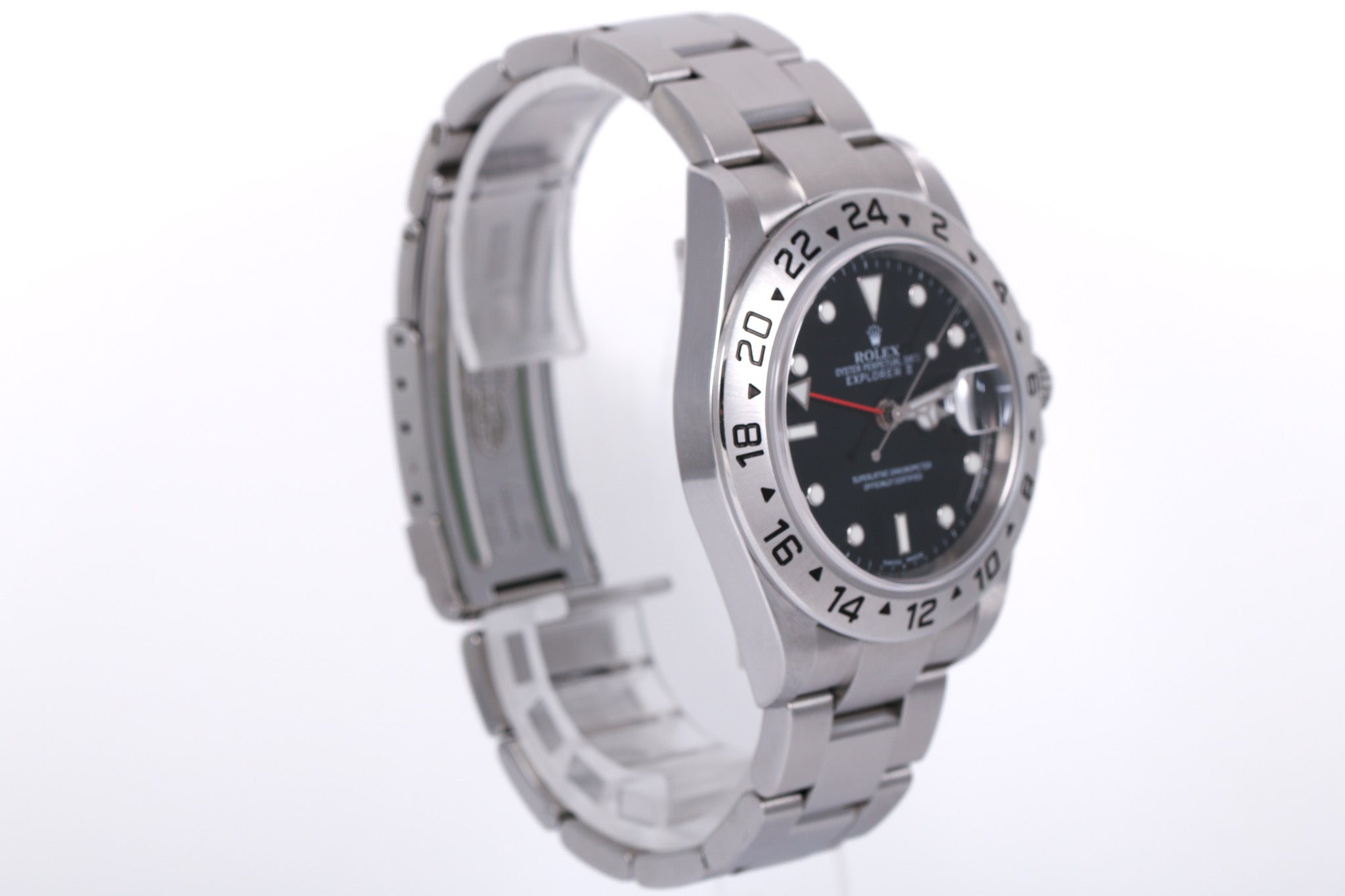 2004 Rolex Explorer II No Holes Case - 16570 (Black)