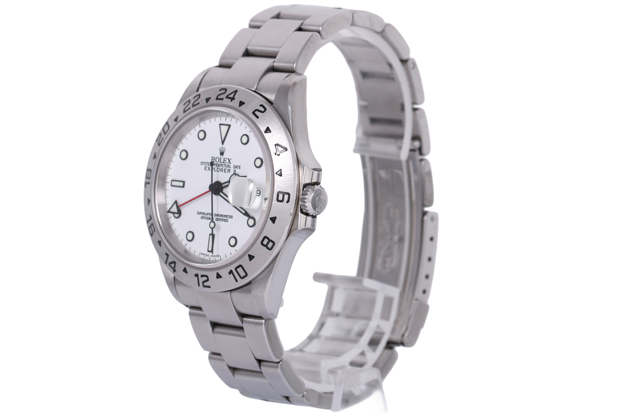 2004 Rolex Explorer II No Holes Case - 16570 (Polar)