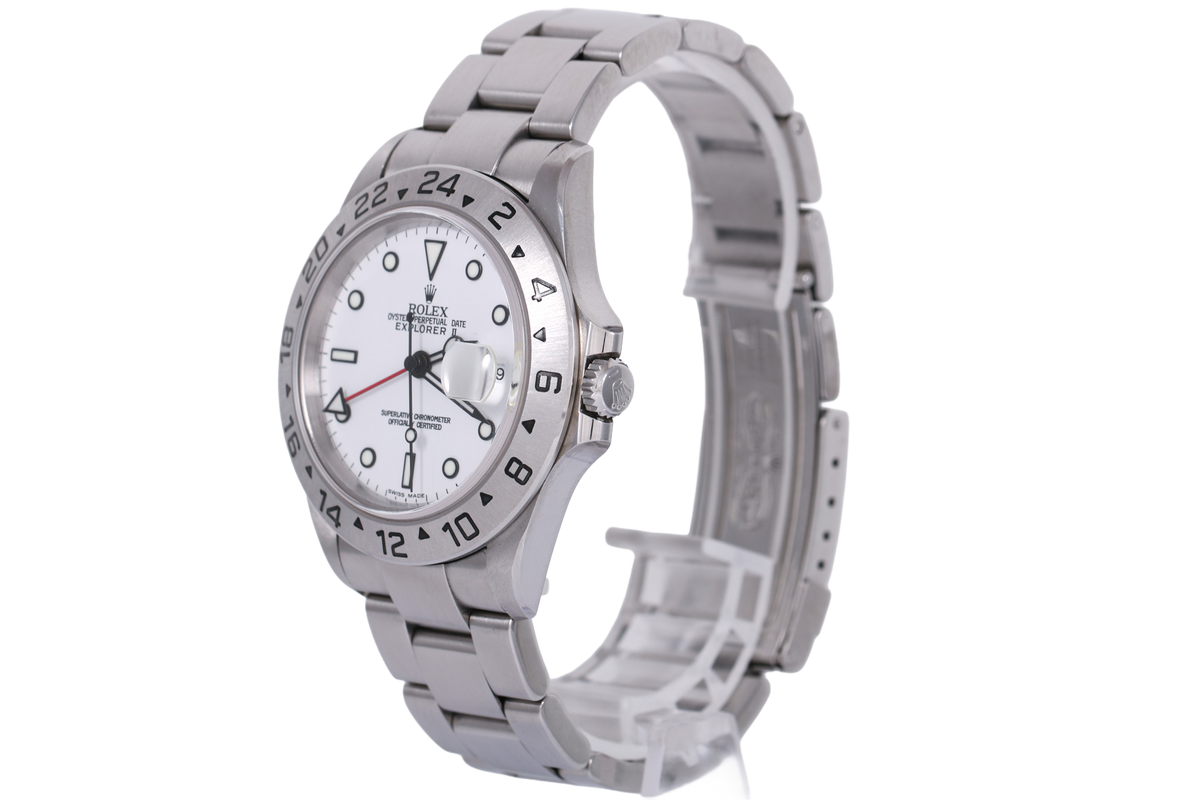 2004 Rolex Explorer II No Holes Case - 16570 (Polar)