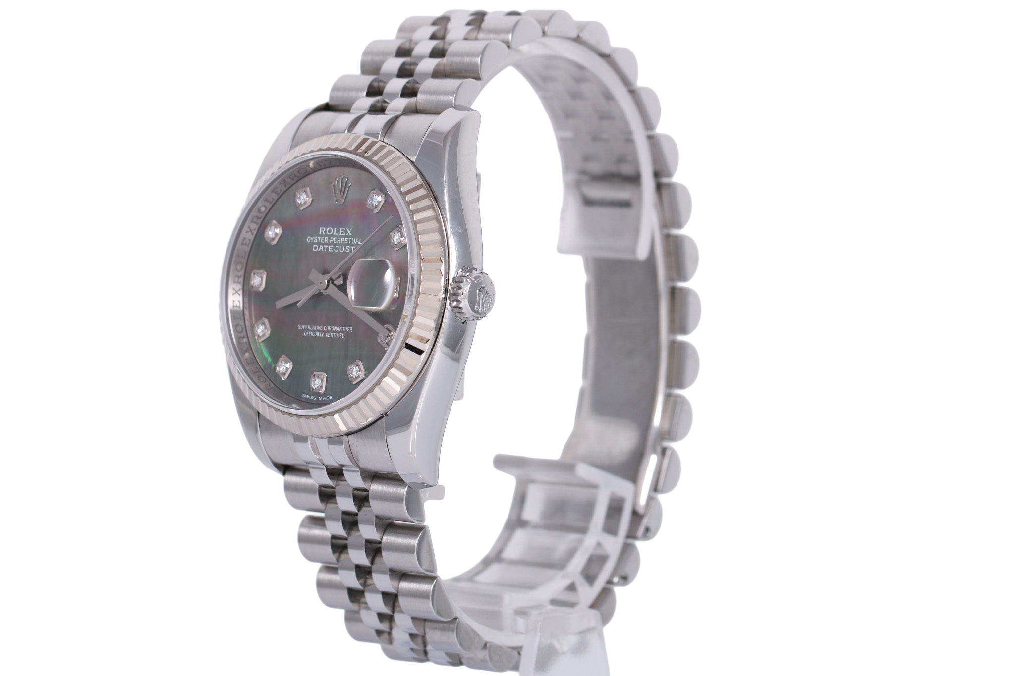 2006 Rolex Datejust 36mm - 116234 (Factory Black MOP Diamond)