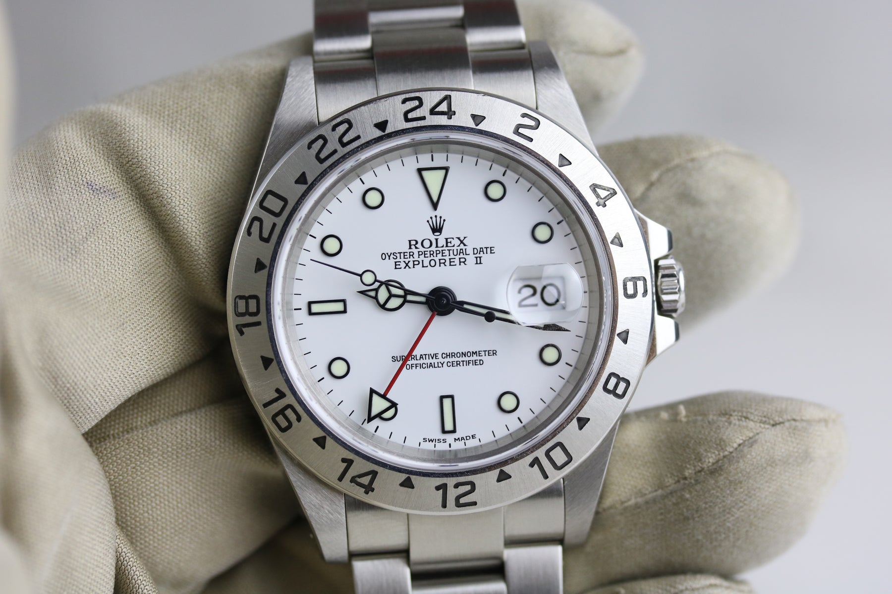 2000 ROLEX 16570 Explorer II Polar SEL with Papers