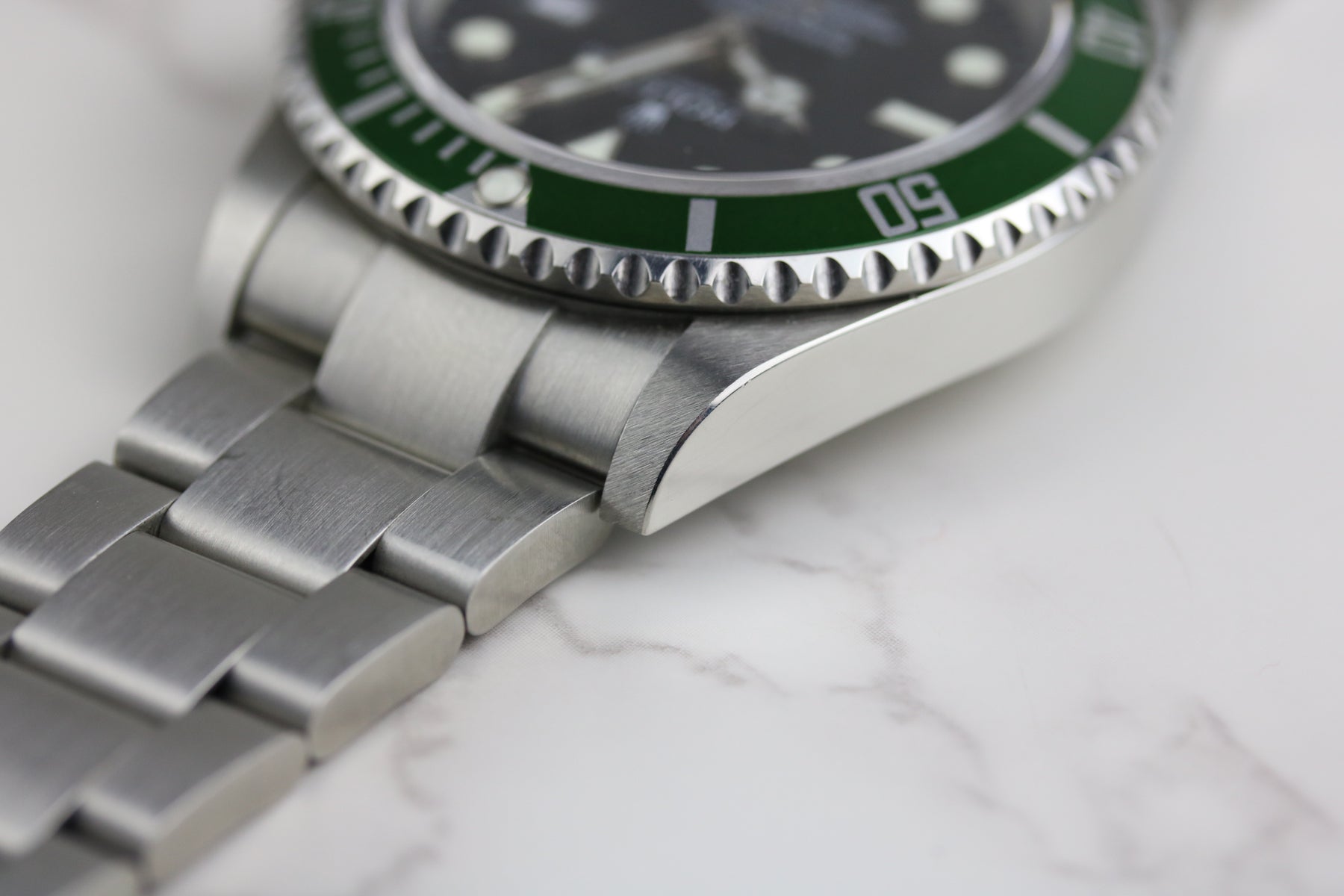 2005 ROLEX 16610LV Submariner "Kermit" with Box & Papers