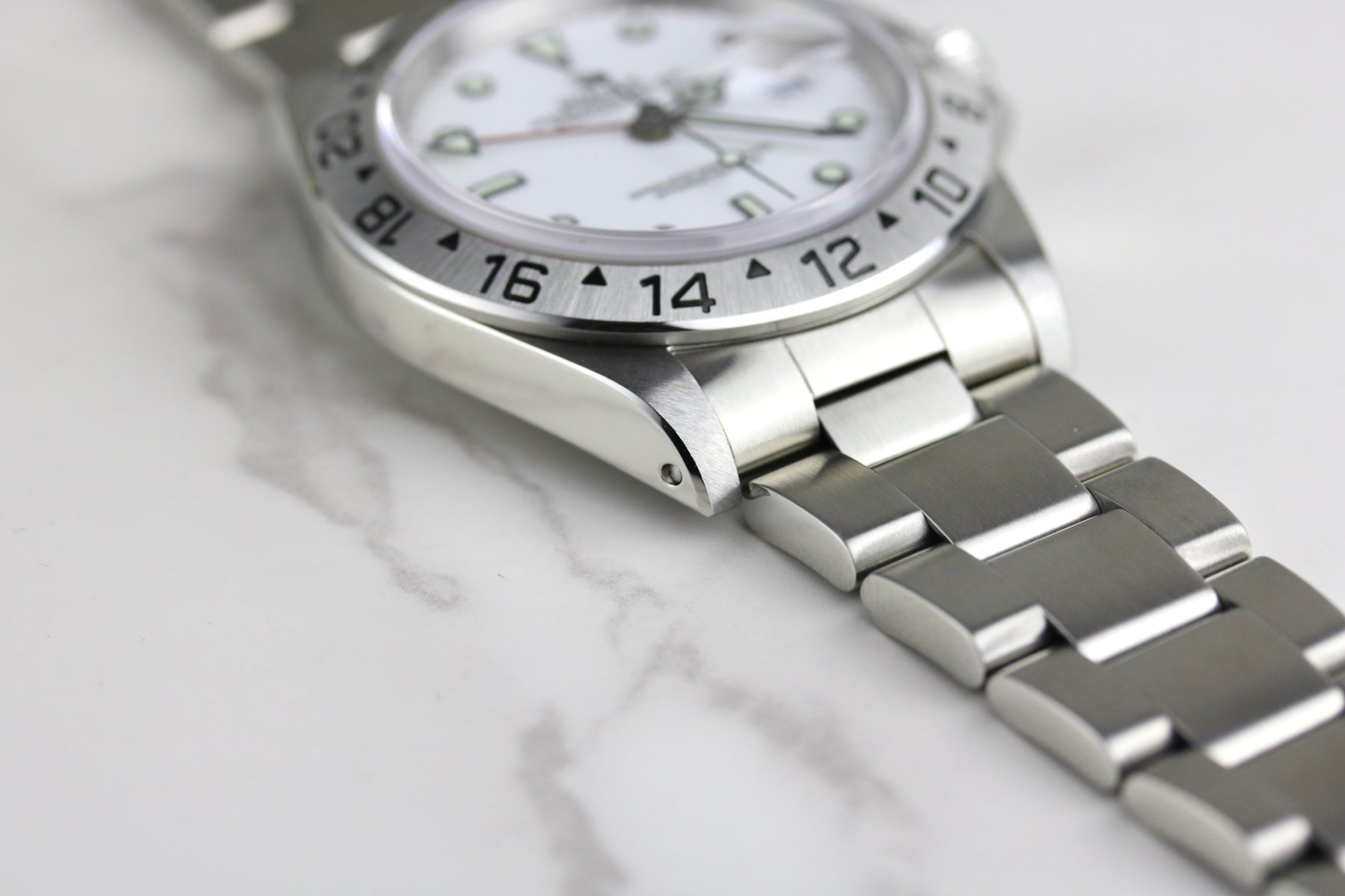 1997 ROLEX 16570 Explorer II Polar Holes Case with Papers