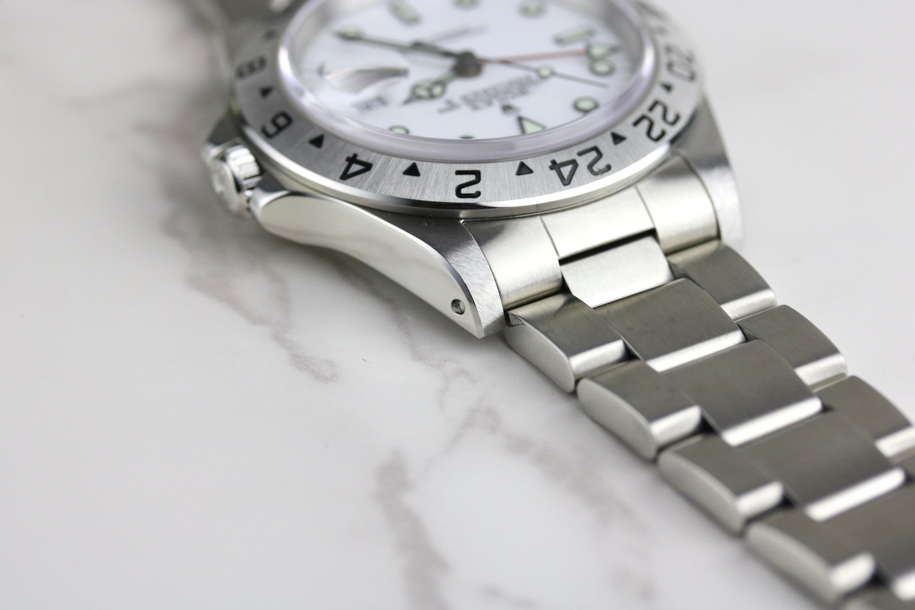1997 ROLEX 16570 Explorer II Polar Holes Case with Papers