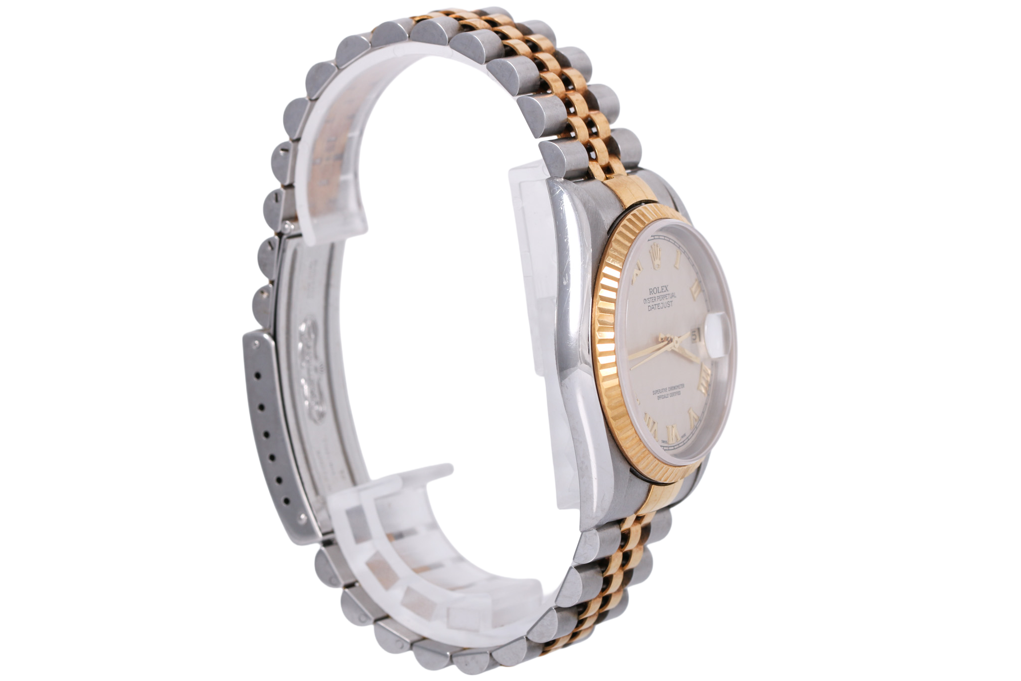 1993 Rolex Datejust 36mm No Holes Case - 16233 (Ivory Pyramid Dial)