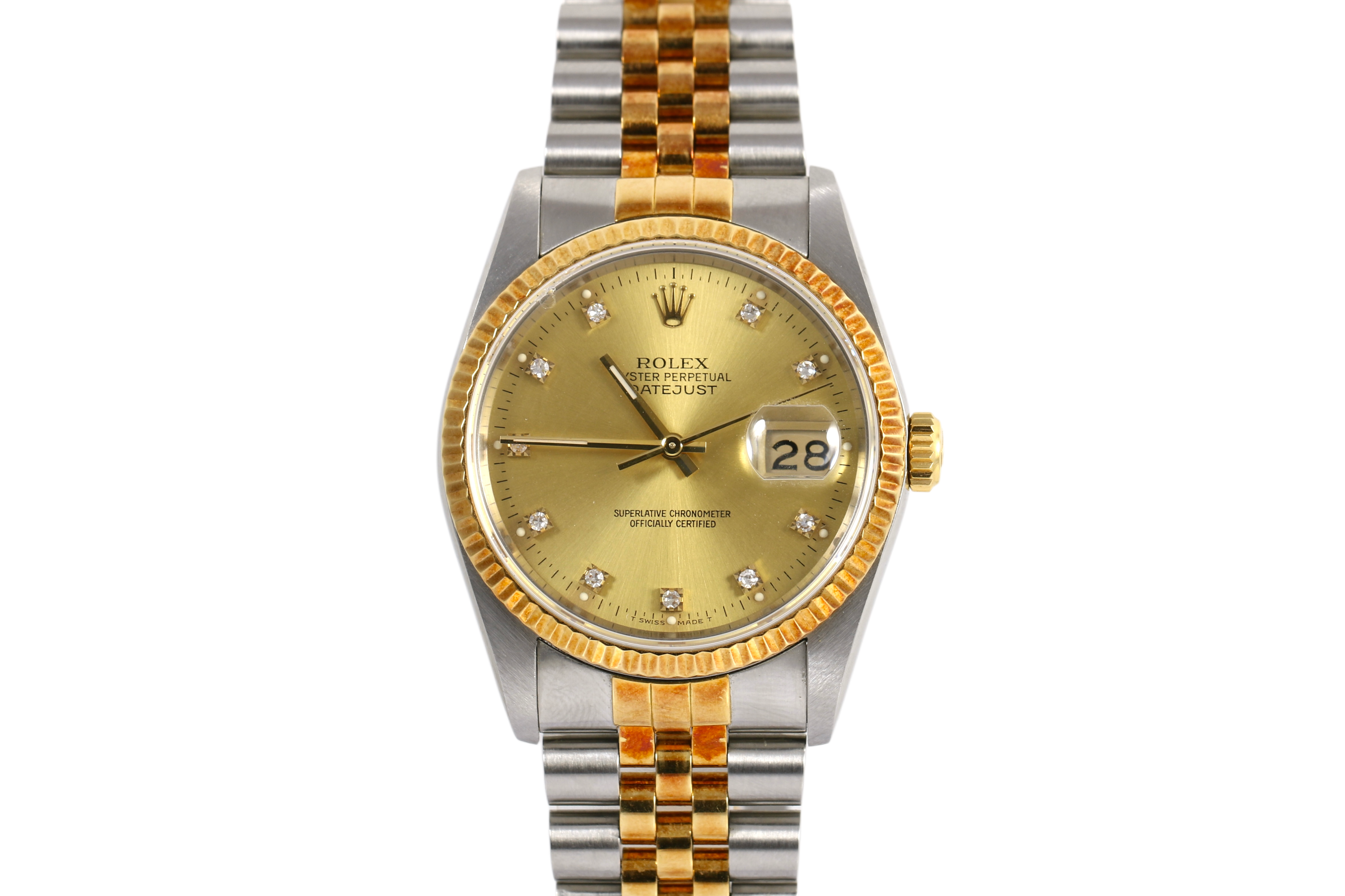 1988 Rolex Datejust 36mm - 16233 (Factory Champagne Diamond)