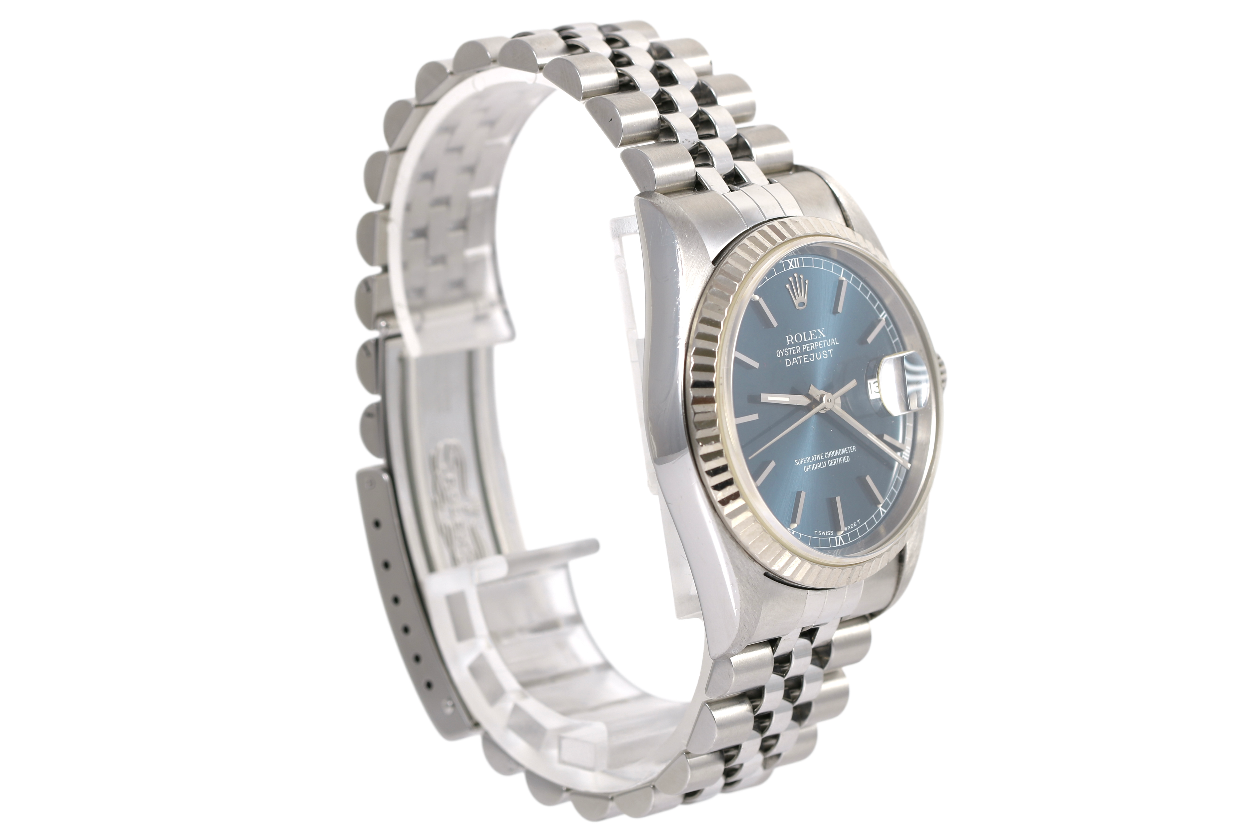 1994 Rolex Datejust 36mm No Holes Case - 16234 (Blue)
