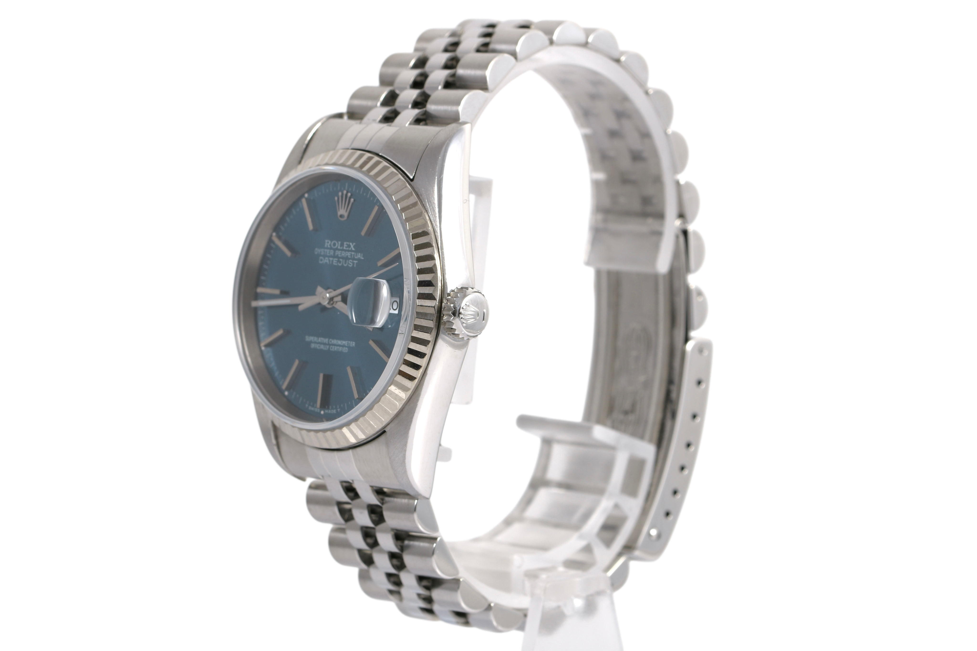 1994 Rolex Datejust 36mm No Holes Case - 16234 (Blue)