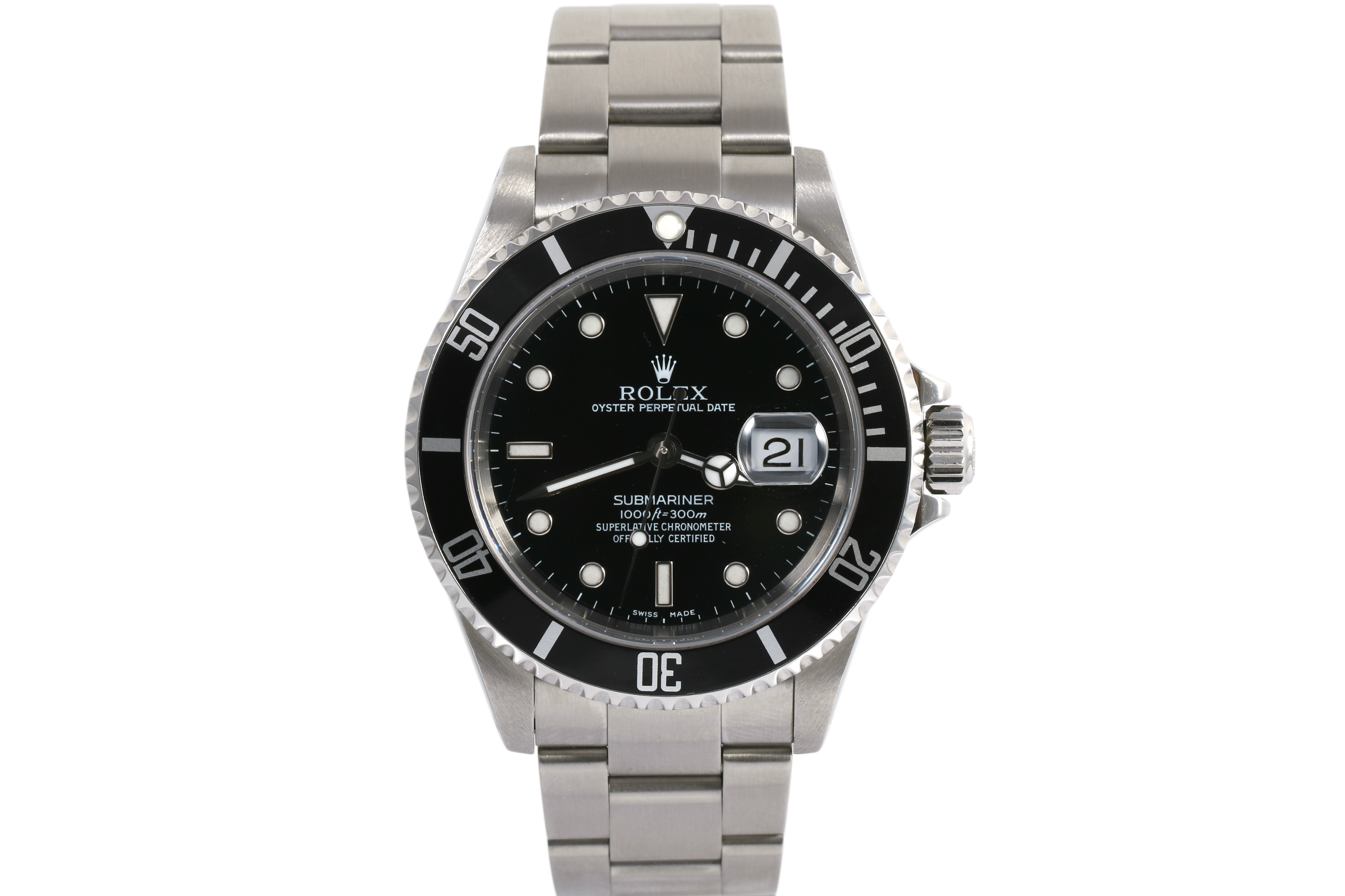 2000 Rolex Submariner Date 40mm Solid End Links - 16610