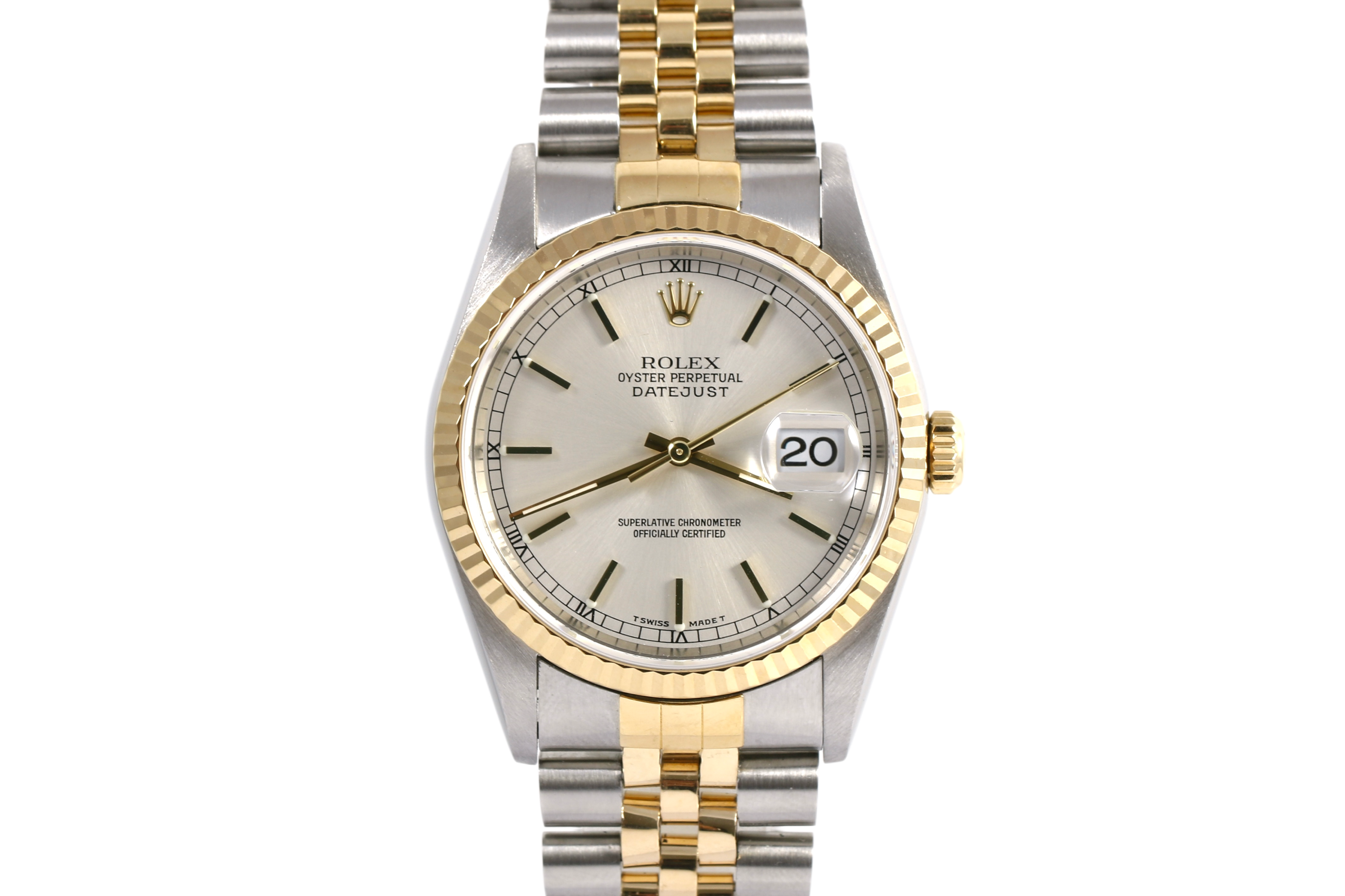 1996 Rolex Datejust 36mm No Holes Case - 16233 (Silver)