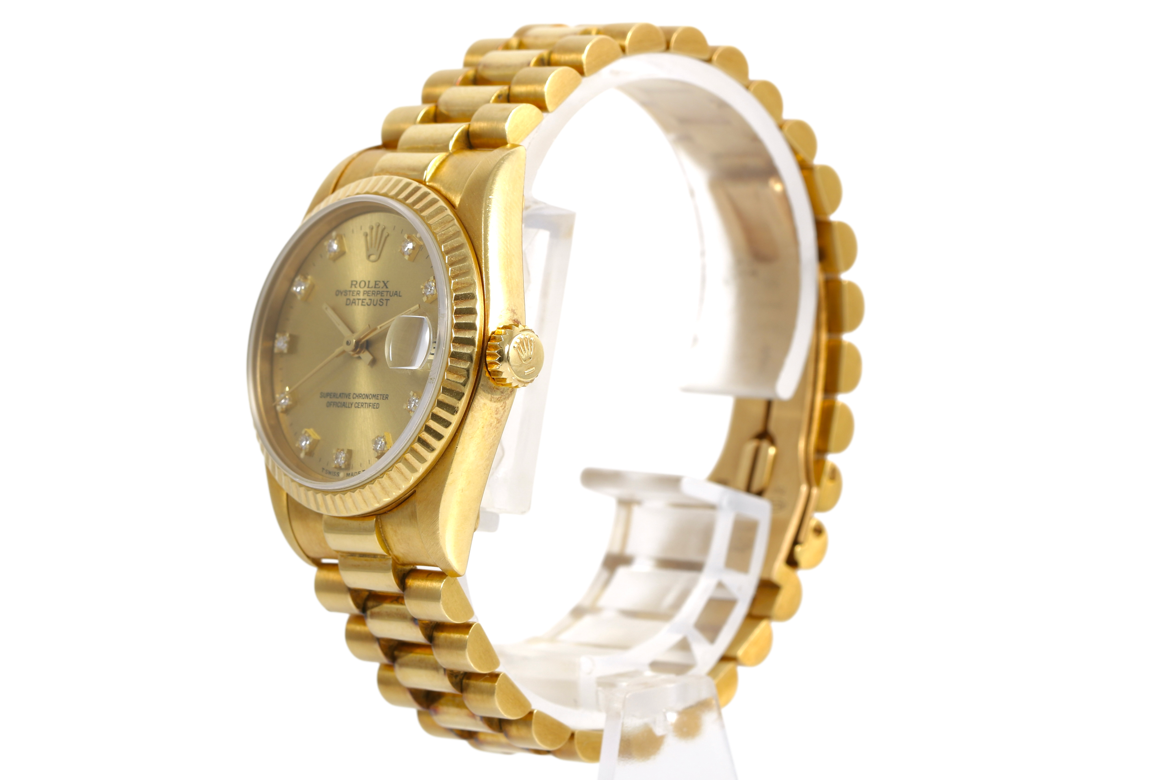 1987 Rolex Datejust 31mm - 68278 (Factory Champagne Diamond)