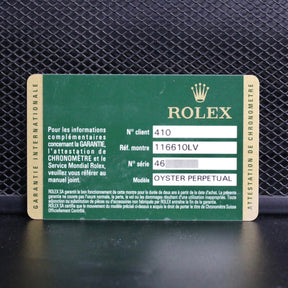 2012 Rolex 116610LV Green Ceramic Submariner "Hulk" with Box & Papers