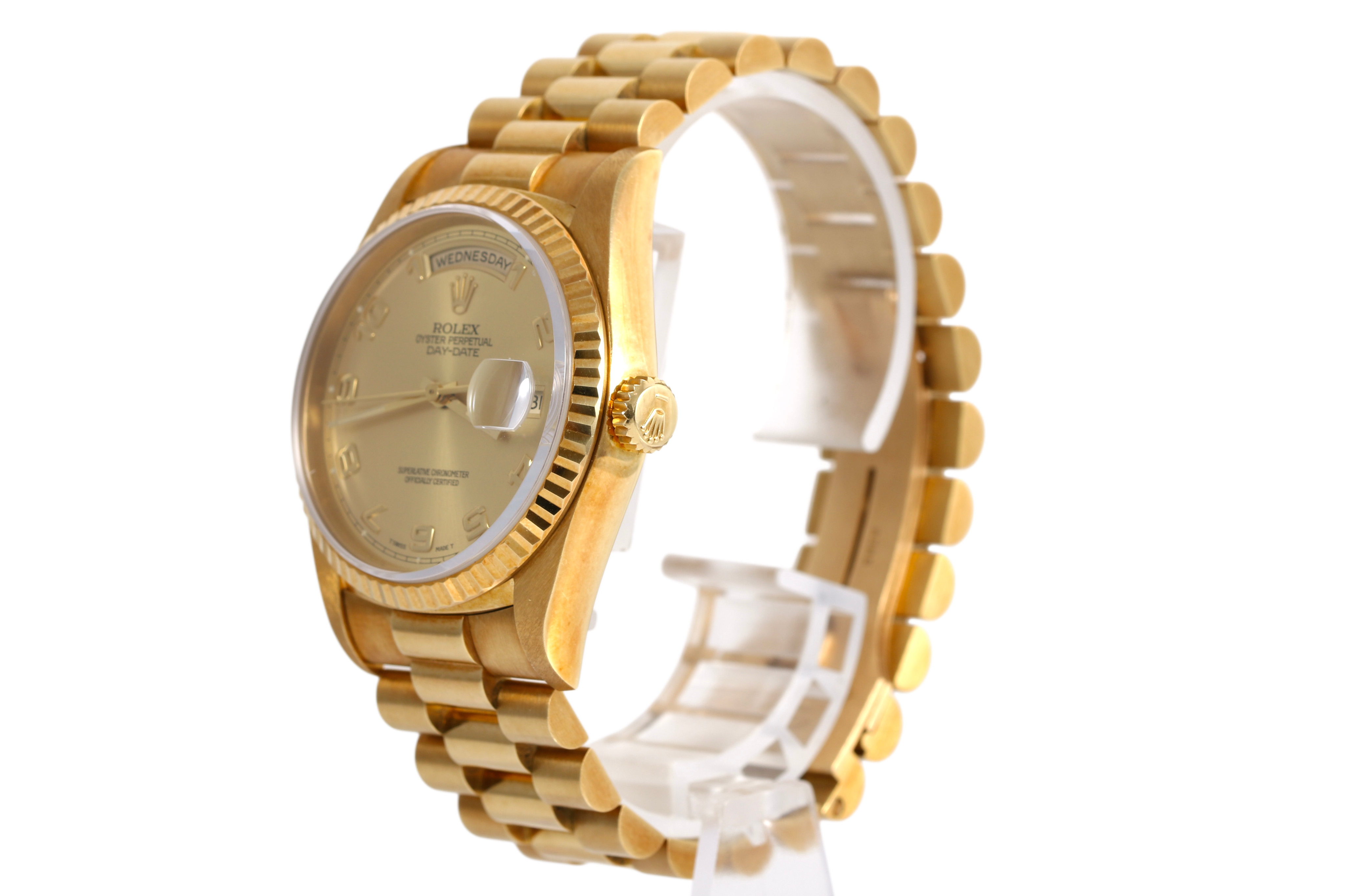 UNPOLISHED 1990 Rolex Day-Date 36mm - 18238 (Champagne Arabic)