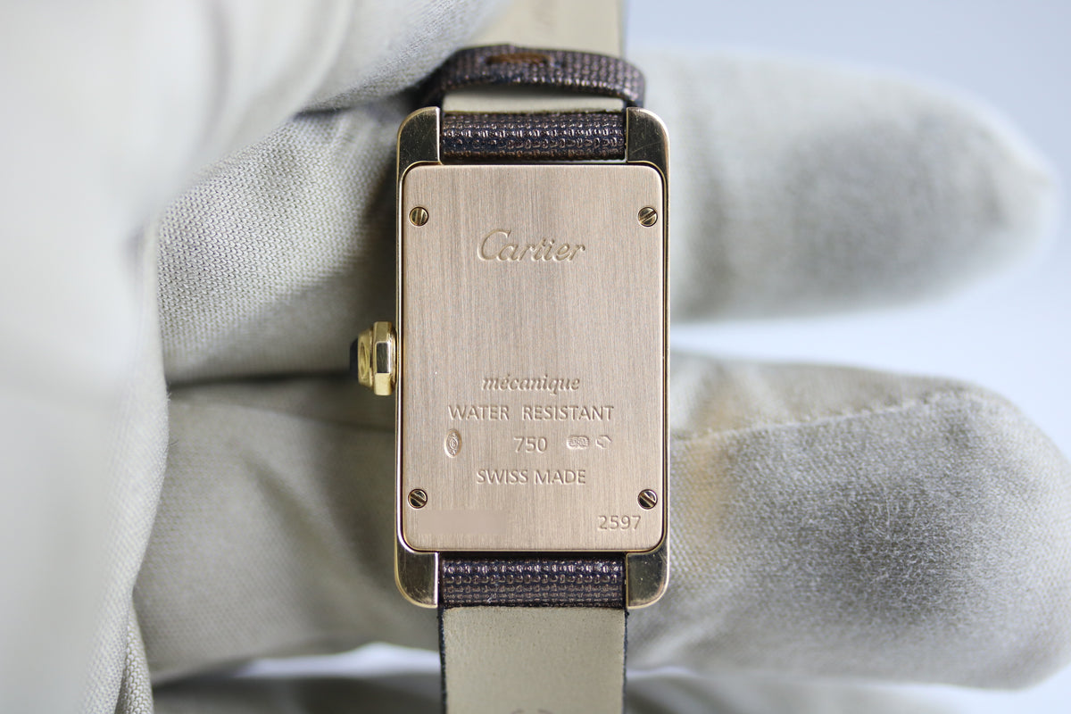 2003 Cartier W2606436 Tank Americaine 18K Rose Gold with Box & Papers