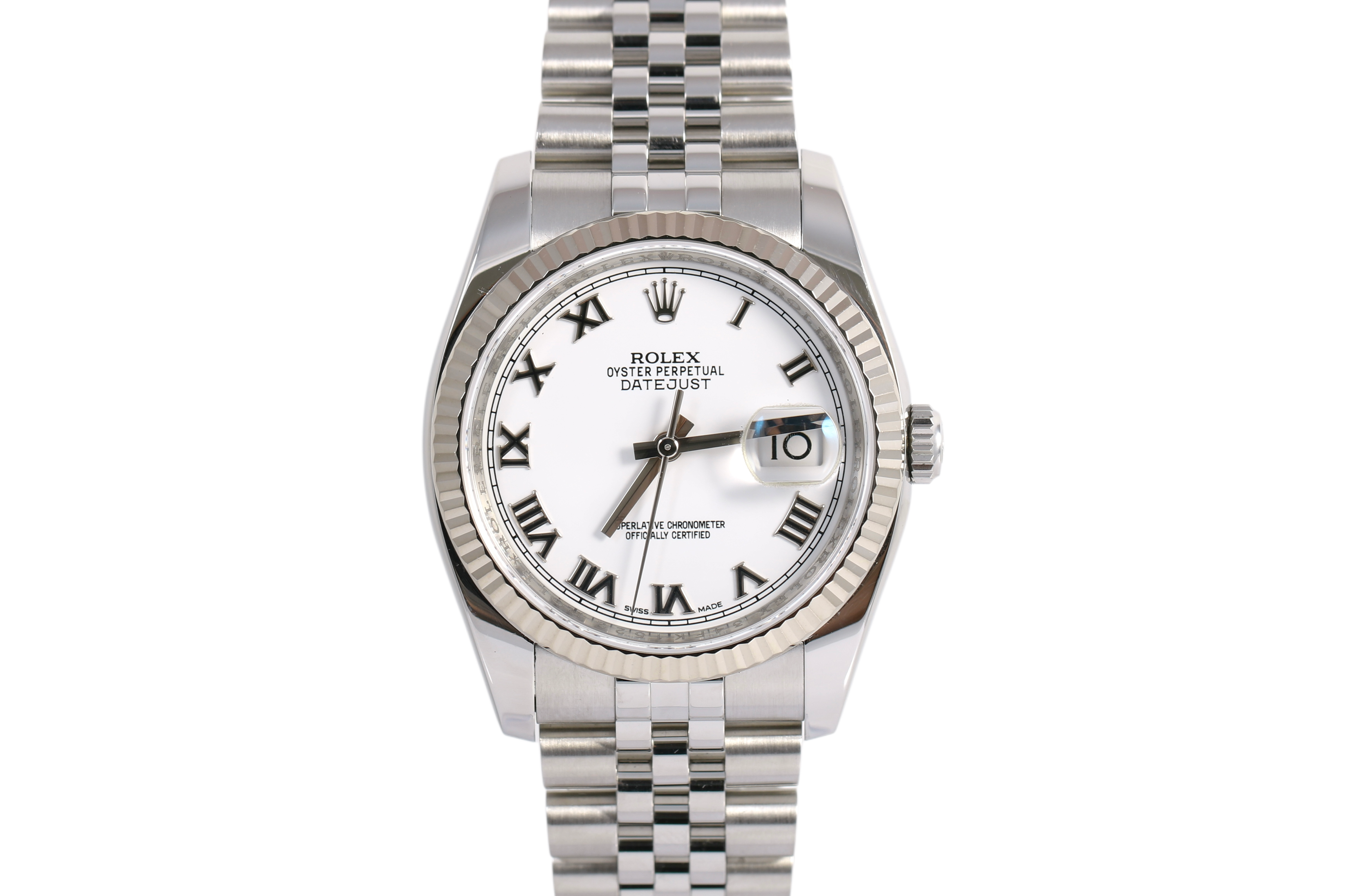 2013 Rolex Datejust 36mm Super Jubilee - 116234 (White Roman)