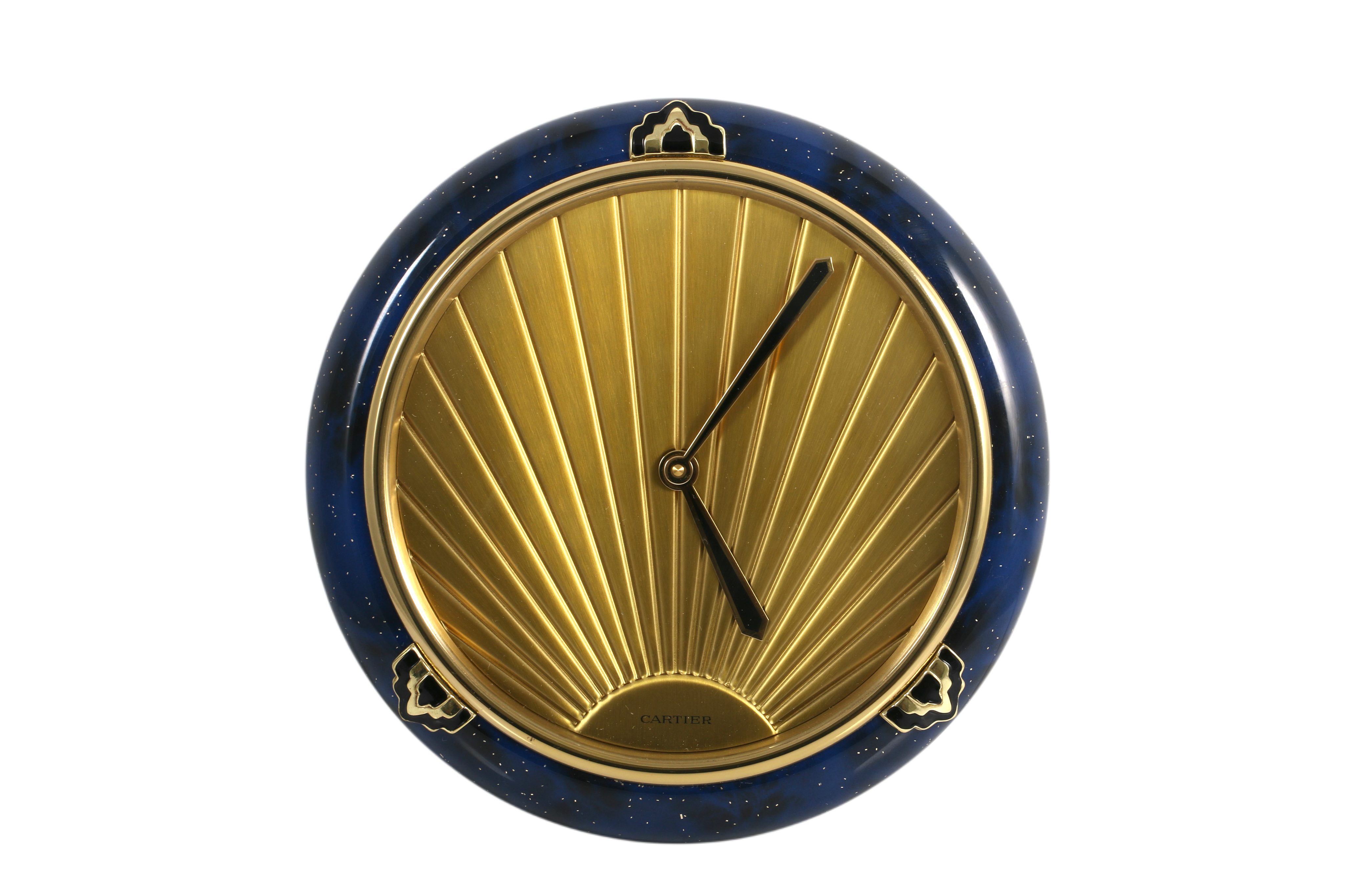 1980s Cartier Must de Cartier Paris Desk Clock 128.5mm - W0100006 (Champagne)