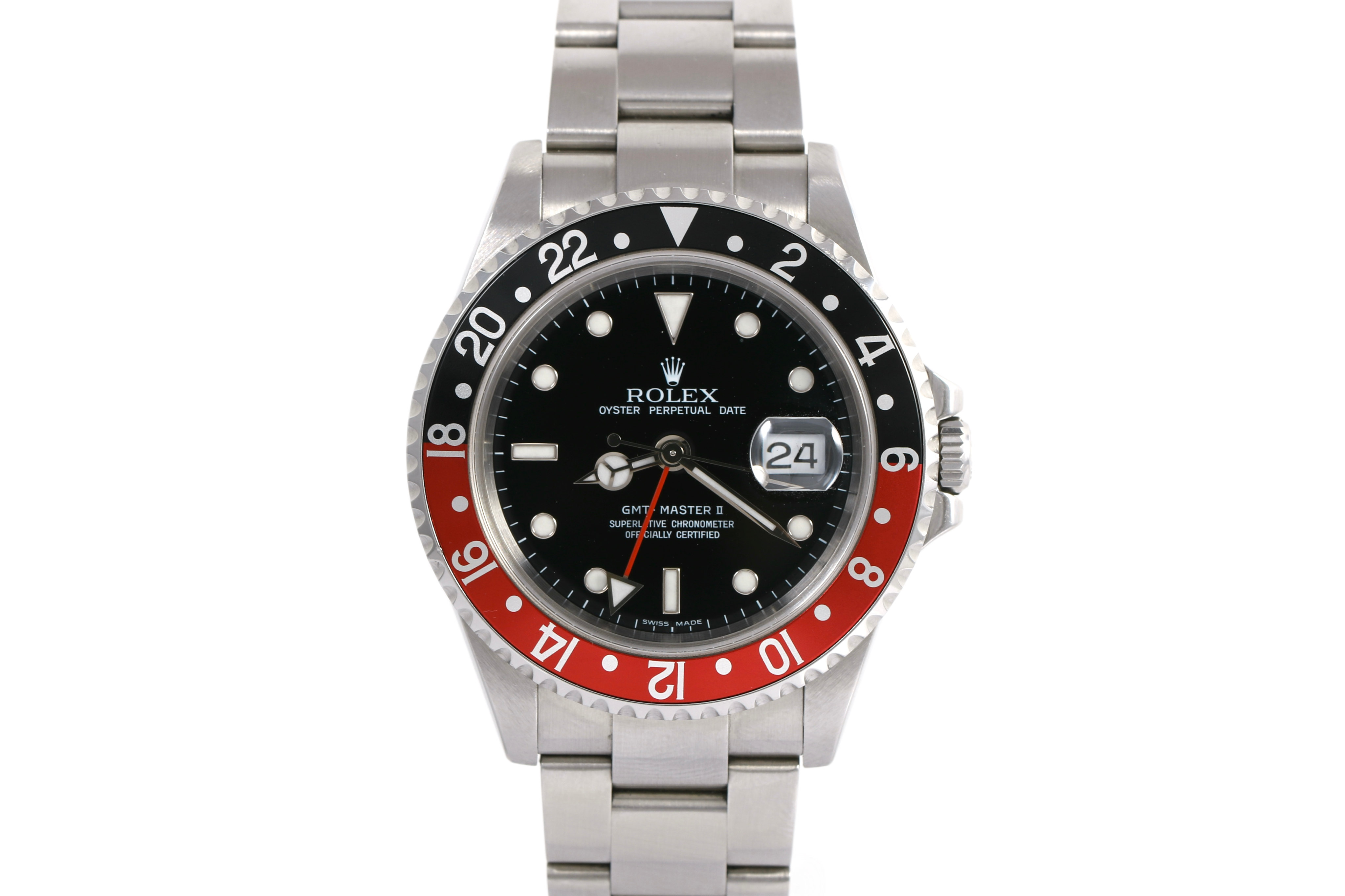 2006 Rolex GMT-Master II 40mm No Holes Case - 16710 (Coke)