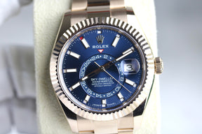 UNWORN 2024 ROLEX 336935 Sky-Dweller Rose Gold Blue Dial with Box & Papers