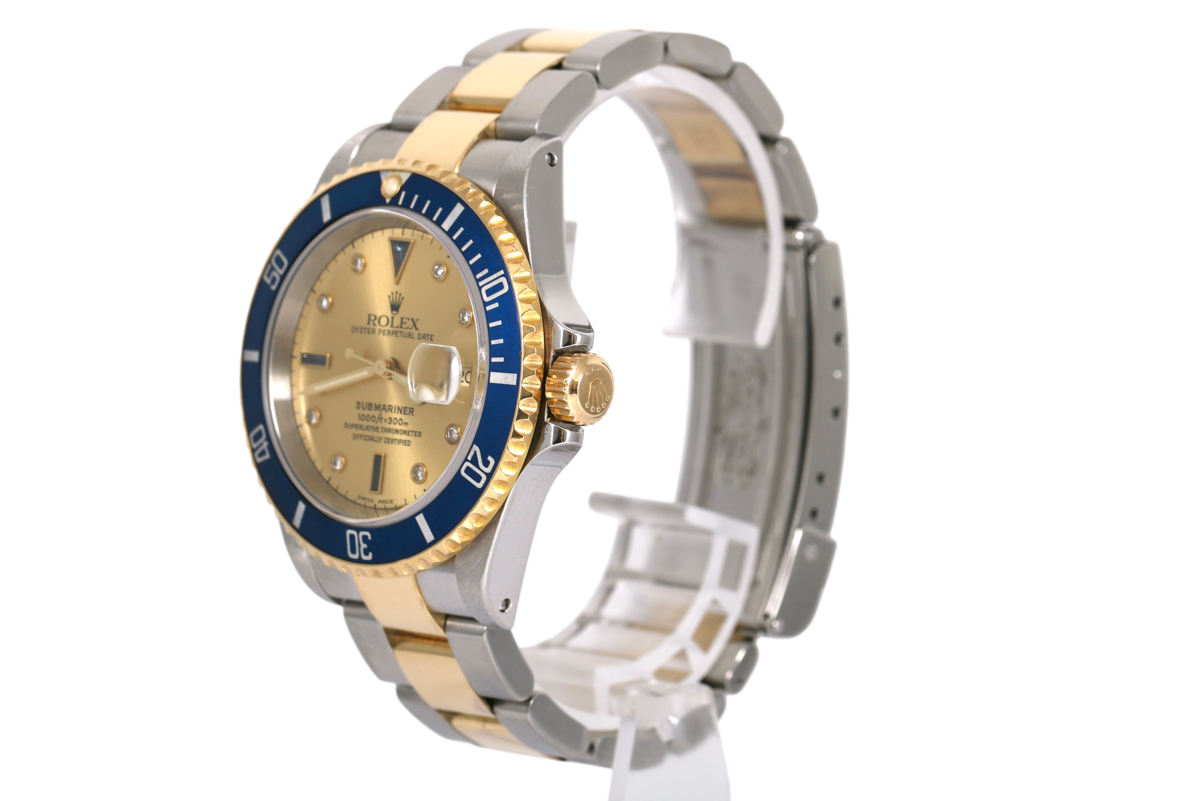 2000 Rolex Submariner - 16613SG (Champagne Serti)
