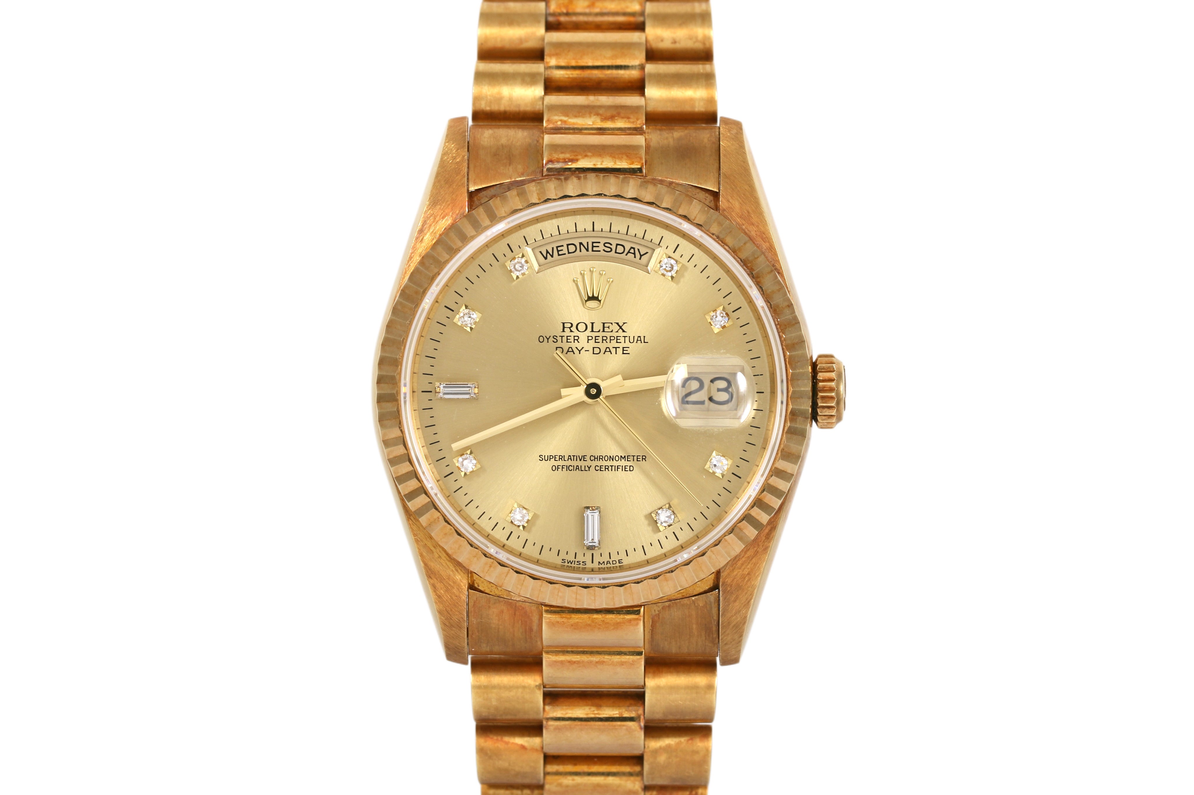 UNPOLISHED 1996 Rolex Daydate 36mm  - 18238 (Caseback Sticker)