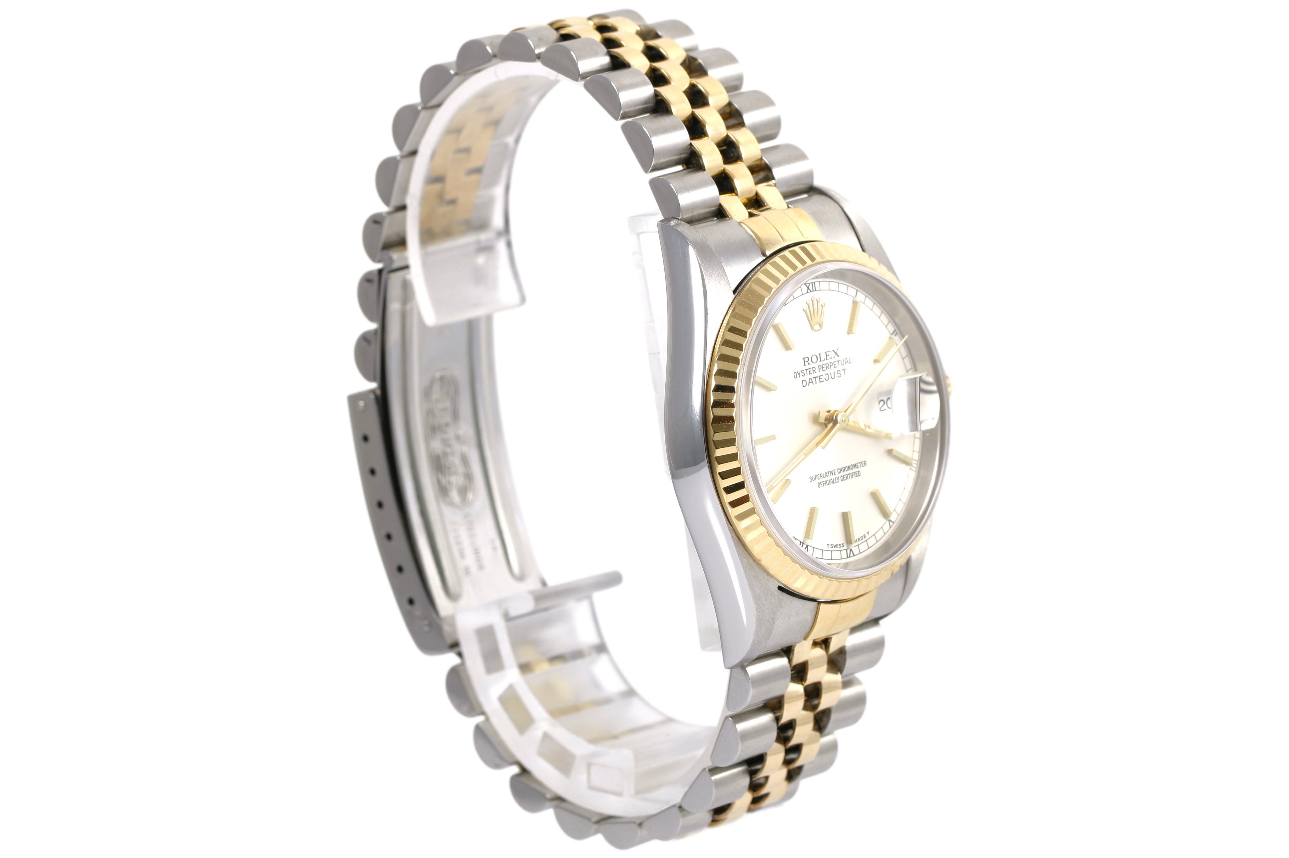 1996 Rolex Datejust 36mm No Holes Case - 16233 (Silver)