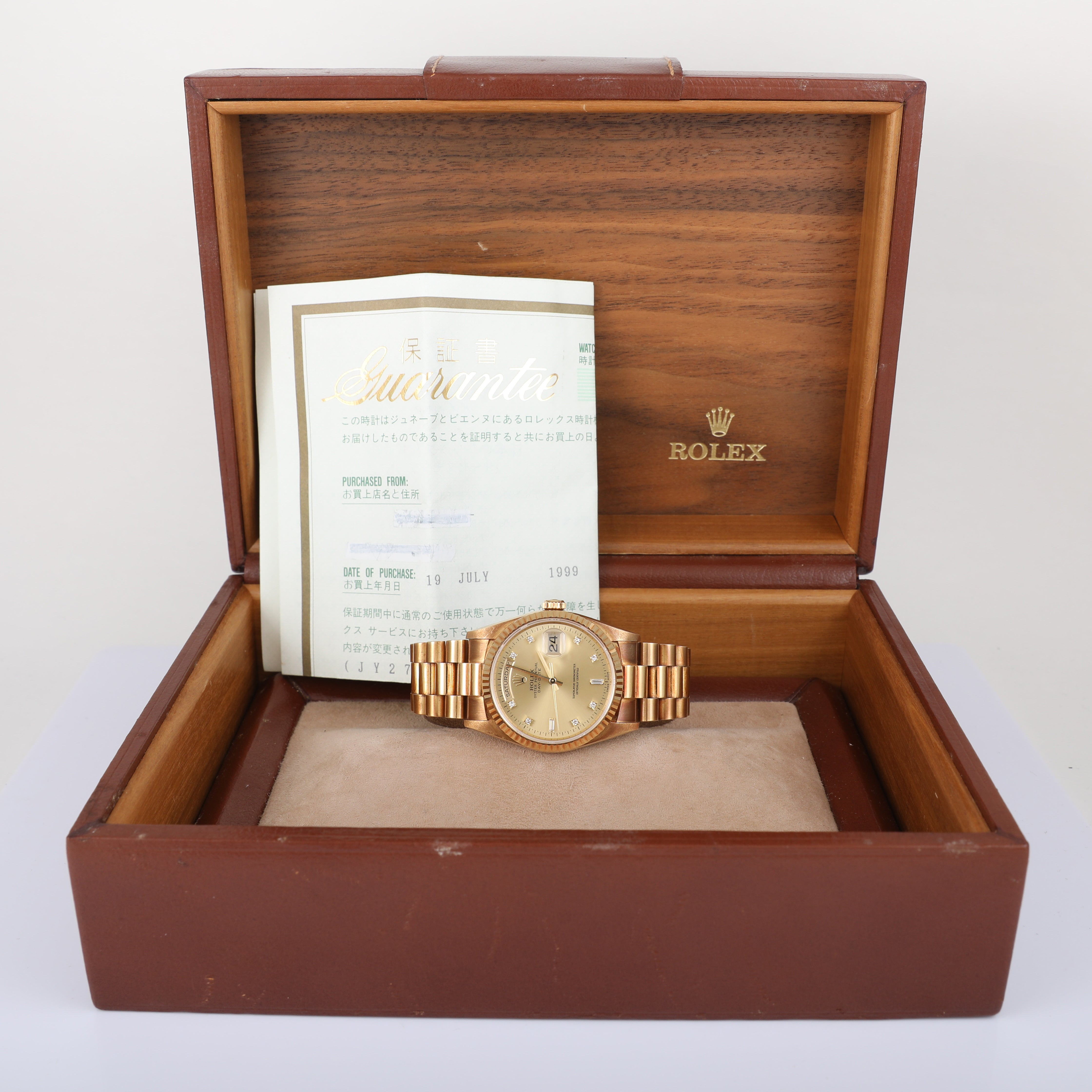**UNPOLISHED** 1995 ROLEX 18238 Daydate 36mm with Box & Papers