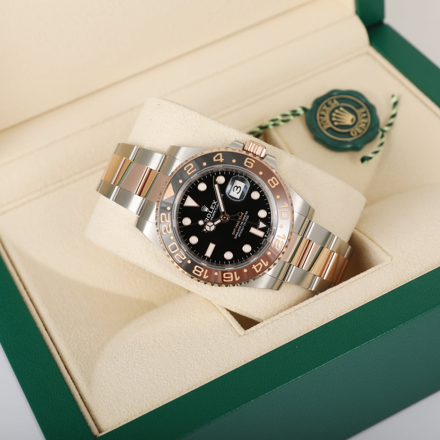 2019 ROLEX 126711CHNR GMT-MASTER II Rootbeer with Box & Papers