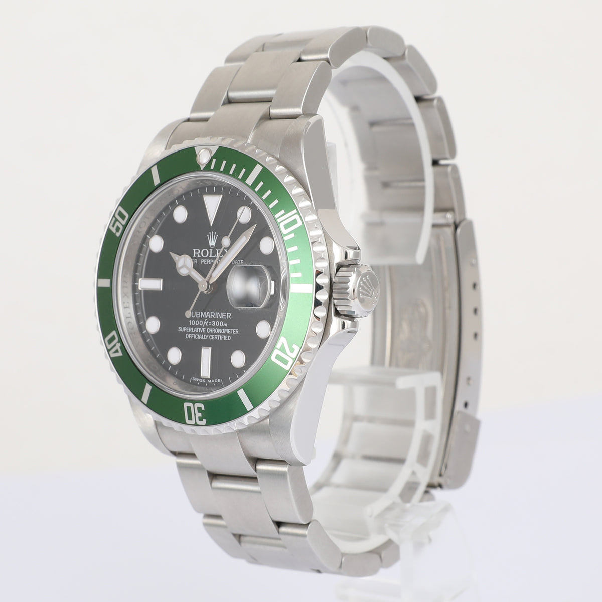 2008 ROLEX 16610LV Submariner "Kermit" with Box & Papers