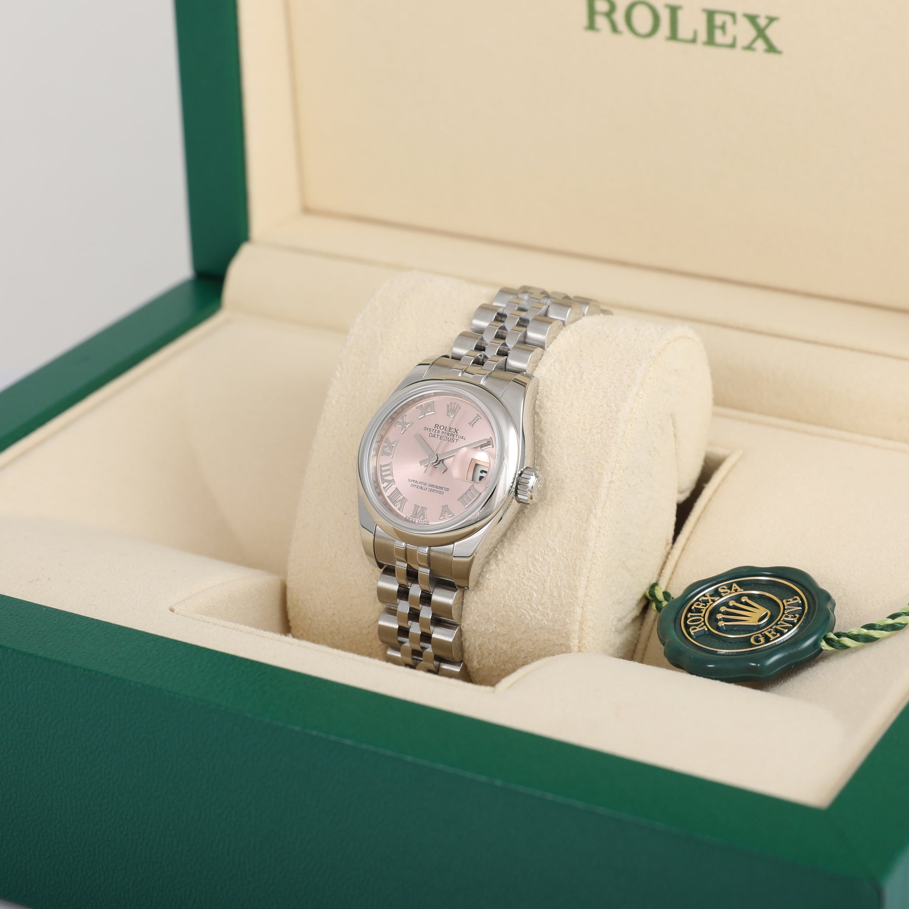 2019 ROLEX 179160 Datejust 26mm Pink Dial with Box & Papers