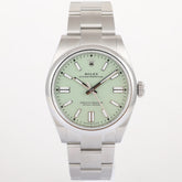 UNWORN 2025 ROLEX 134300 Oyster Perpetual 41mm Pistachio Dial with Box & Papers