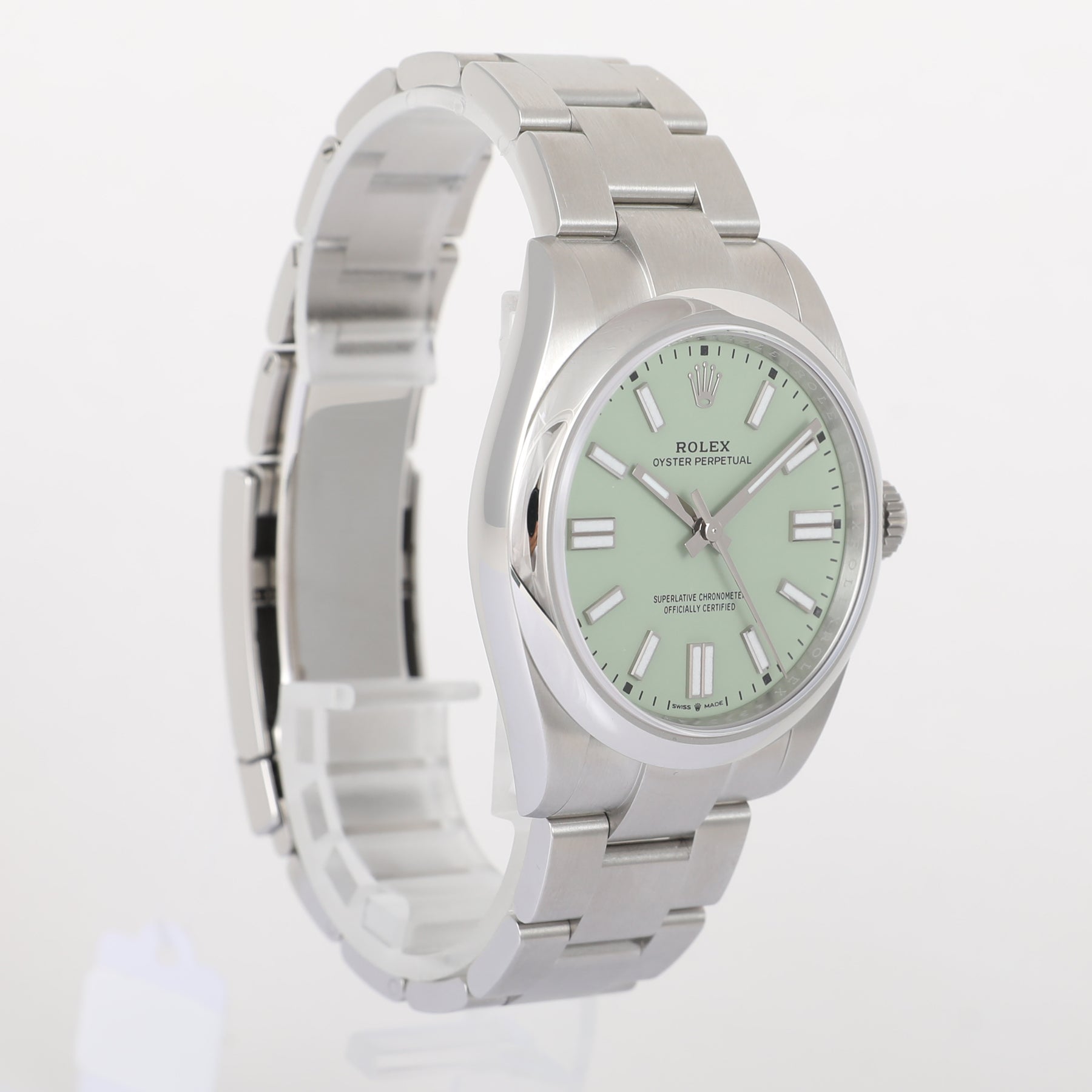 UNWORN 2025 ROLEX 134300 Oyster Perpetual 41mm Pistachio Dial with Box & Papers