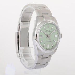 UNWORN 2025 ROLEX 134300 Oyster Perpetual 41mm Pistachio Dial with Box & Papers