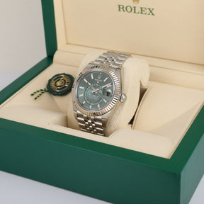 2024 ROLEX 336934 Sky-Dweller Green Dial Jubilee with Box & Papers
