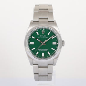 2024 ROLEX 126000 Oyster Perpetual 36mm Green with Box & Papers