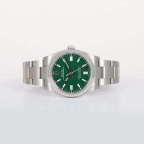 2024 ROLEX 126000 Oyster Perpetual 36mm Green with Box & Papers