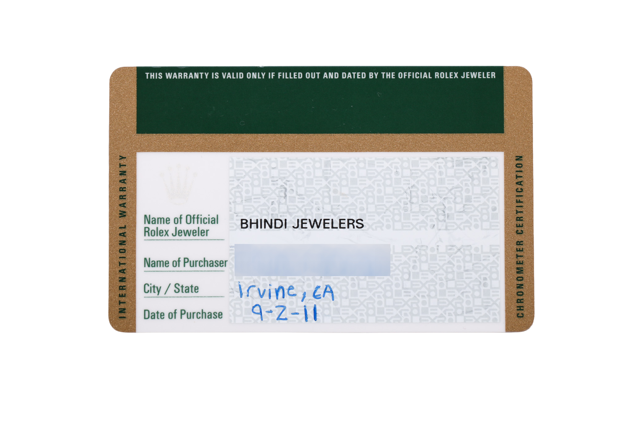 2011 Rolex Submariner 40mm - 116618LB