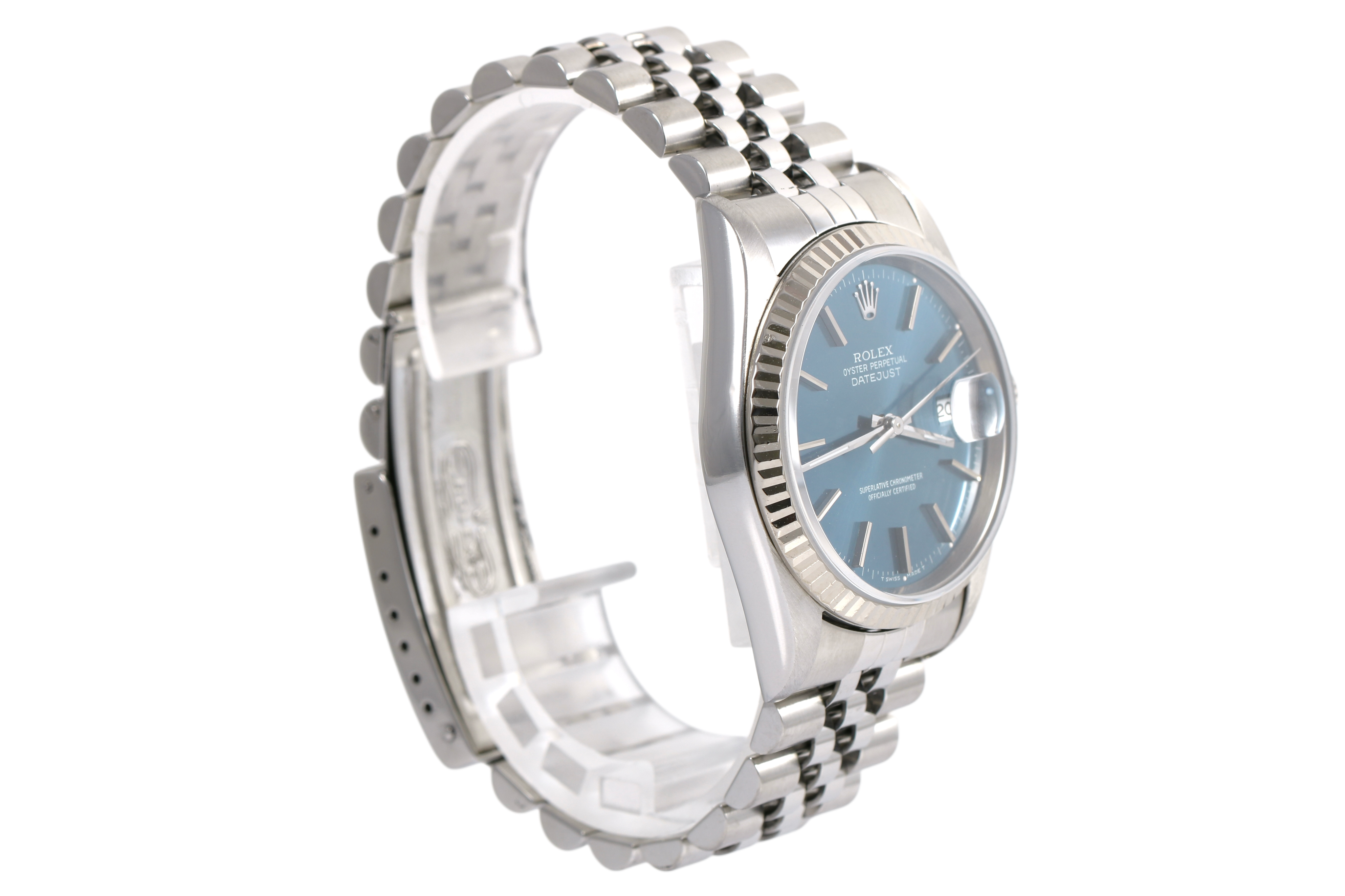 1994 Rolex Datejust 36mm No Holes Case - 16234 (Blue)