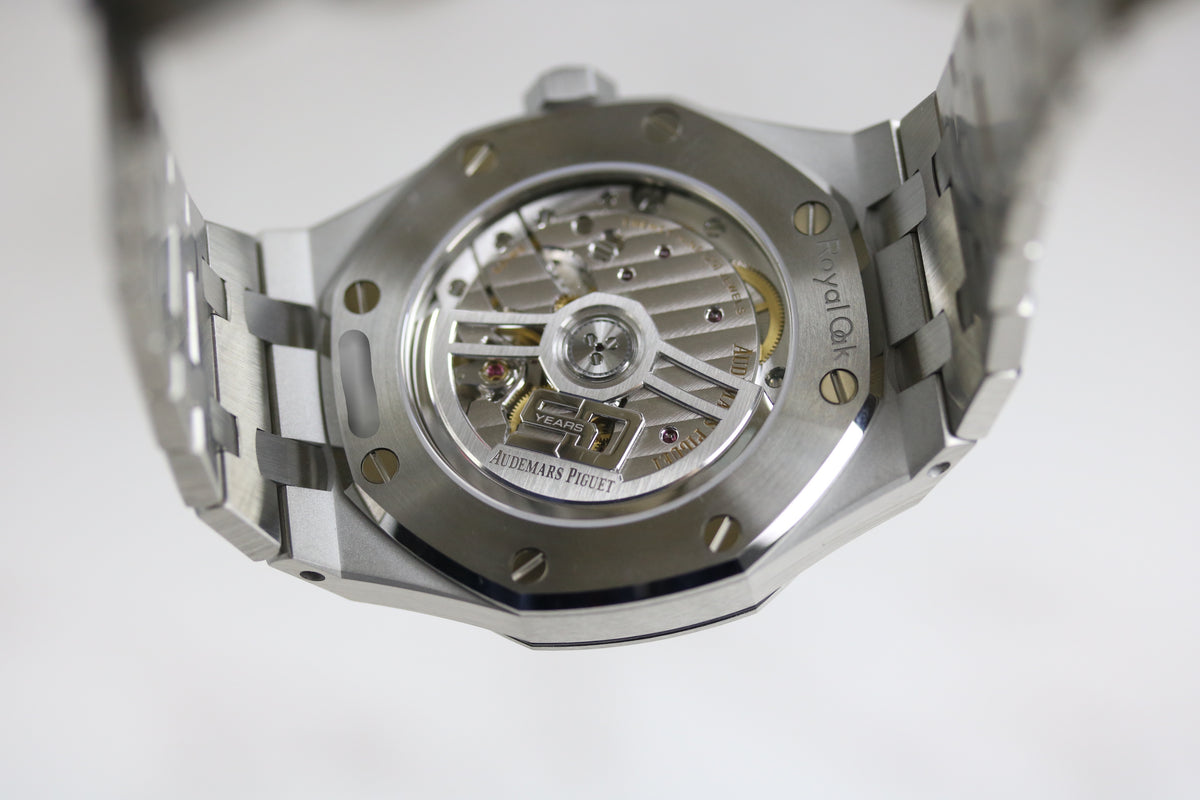 UNWORN 2022 Audemars Piguet 15551ST 50th Anniversary Royal Oak 37mm Factory Diamond Bezel with Box & Papers