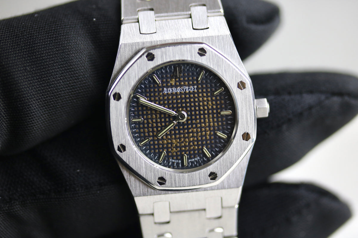 1990s Audemars Piguet 24mm Mini Royal Oak 18K White Gold with Box