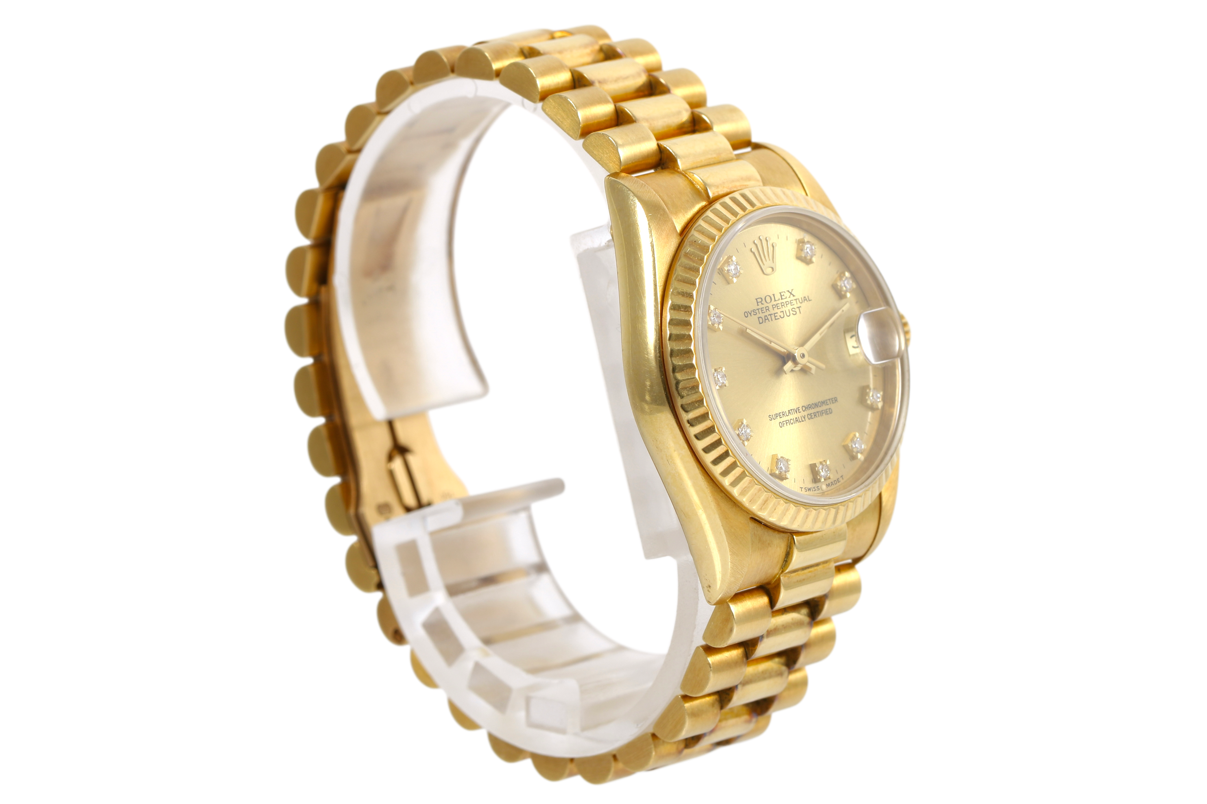1987 Rolex Datejust 31mm - 68278 (Factory Champagne Diamond)