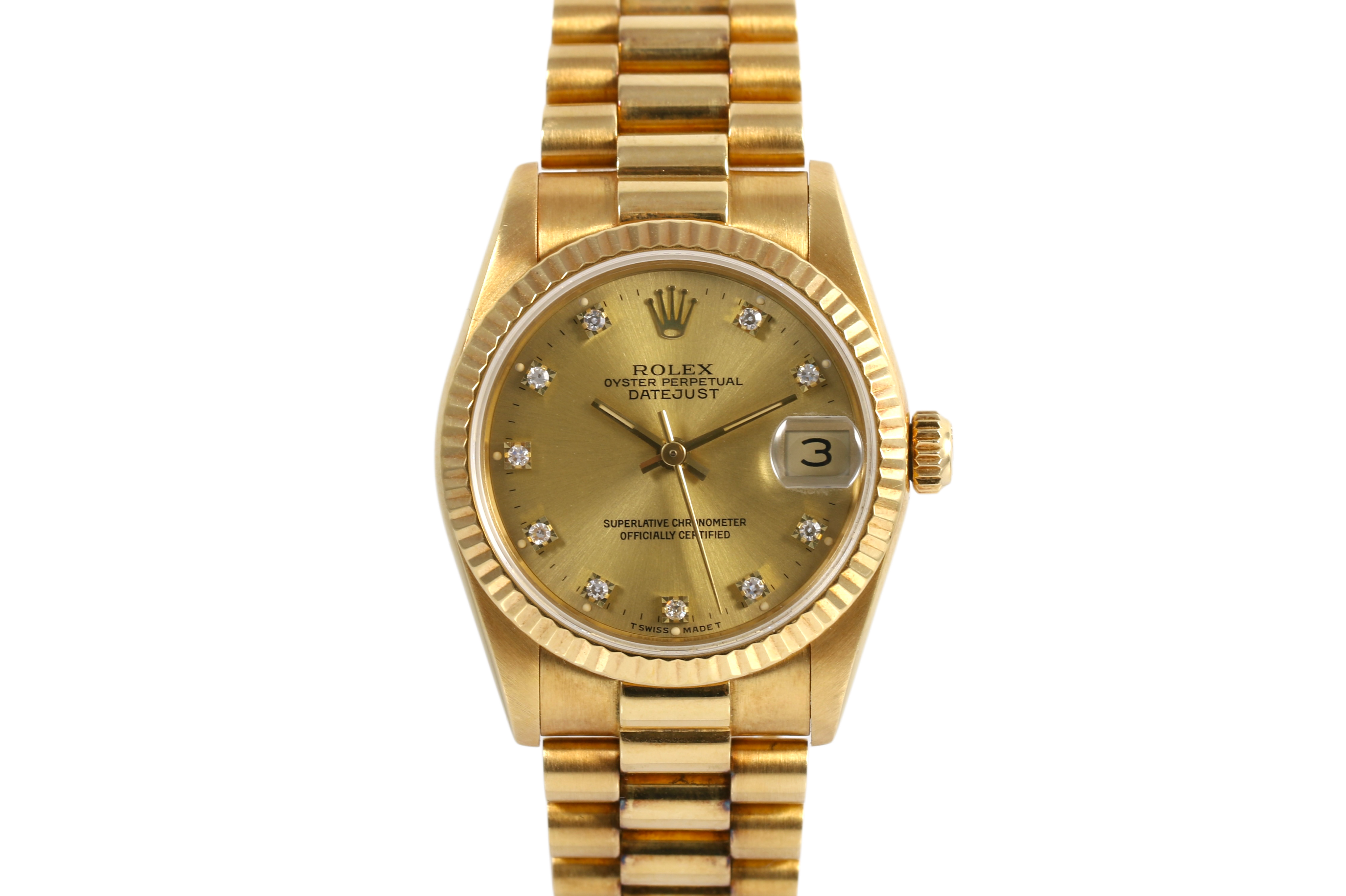 1987 Rolex Datejust 31mm - 68278 (Factory Champagne Diamond)